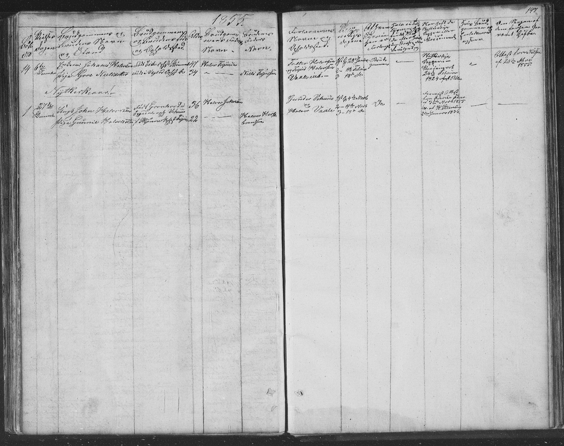 Nore kirkebøker, AV/SAKO-A-238/F/Fa/L0001: Parish register (official) no. I 1, 1836-1855, p. 147