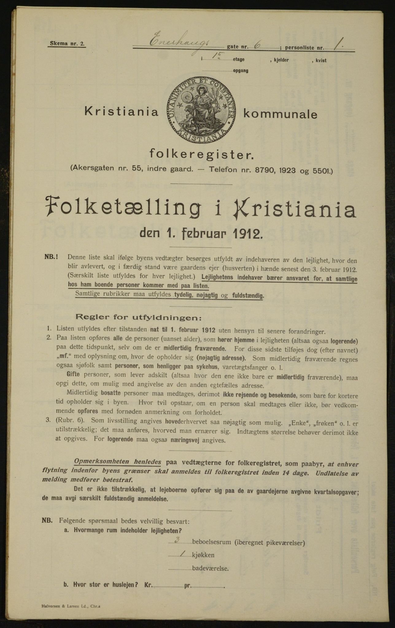 OBA, Municipal Census 1912 for Kristiania, 1912, p. 21488