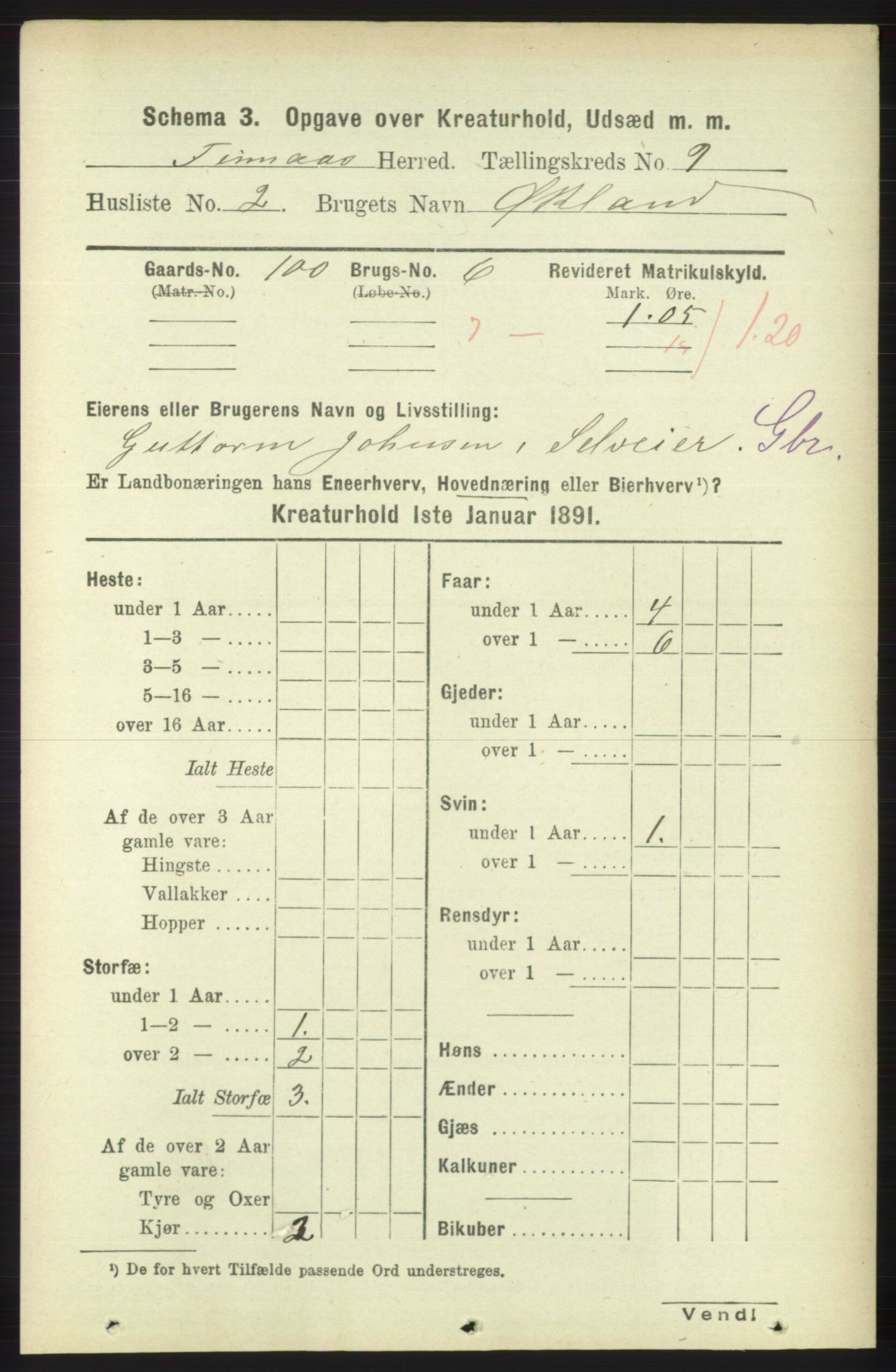 RA, 1891 census for 1218 Finnås, 1891, p. 7037