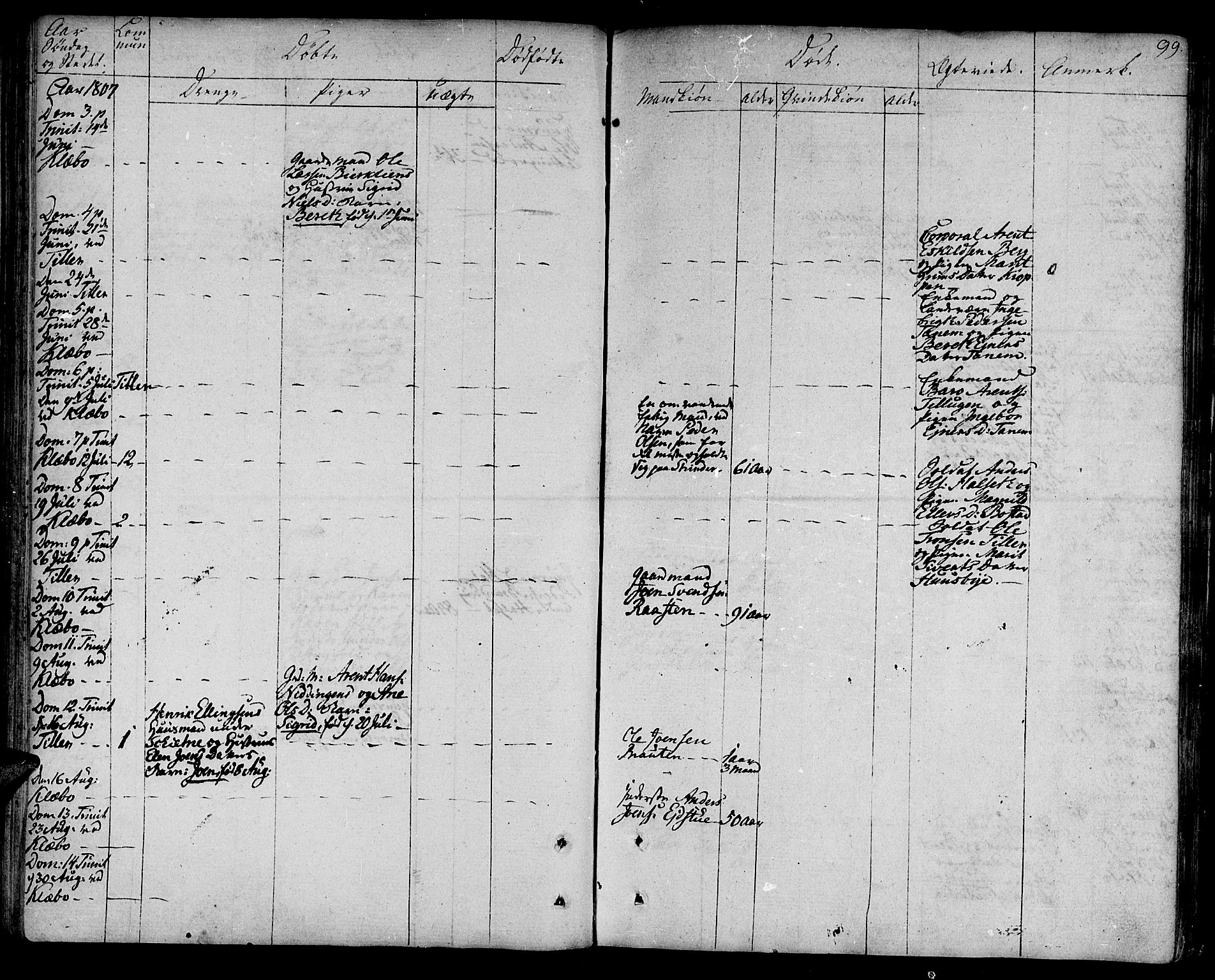 Ministerialprotokoller, klokkerbøker og fødselsregistre - Sør-Trøndelag, AV/SAT-A-1456/618/L0438: Parish register (official) no. 618A03, 1783-1815, p. 99