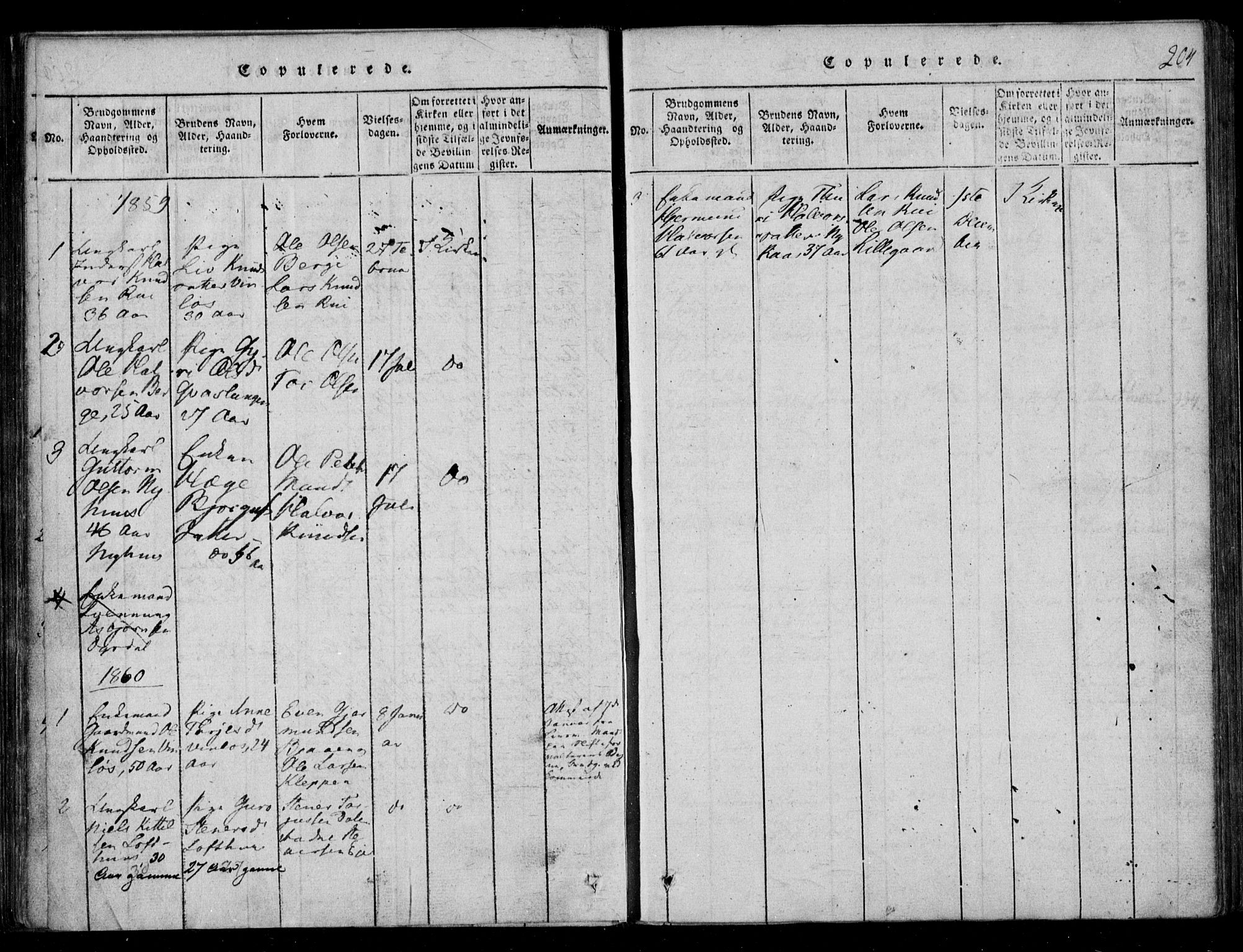 Lårdal kirkebøker, SAKO/A-284/F/Fb/L0001: Parish register (official) no. II 1, 1815-1860, p. 204
