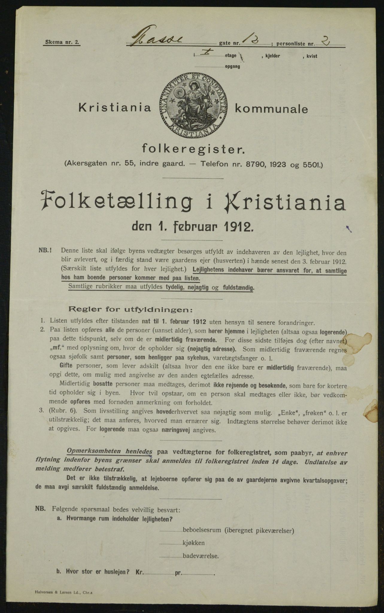 OBA, Municipal Census 1912 for Kristiania, 1912, p. 66402