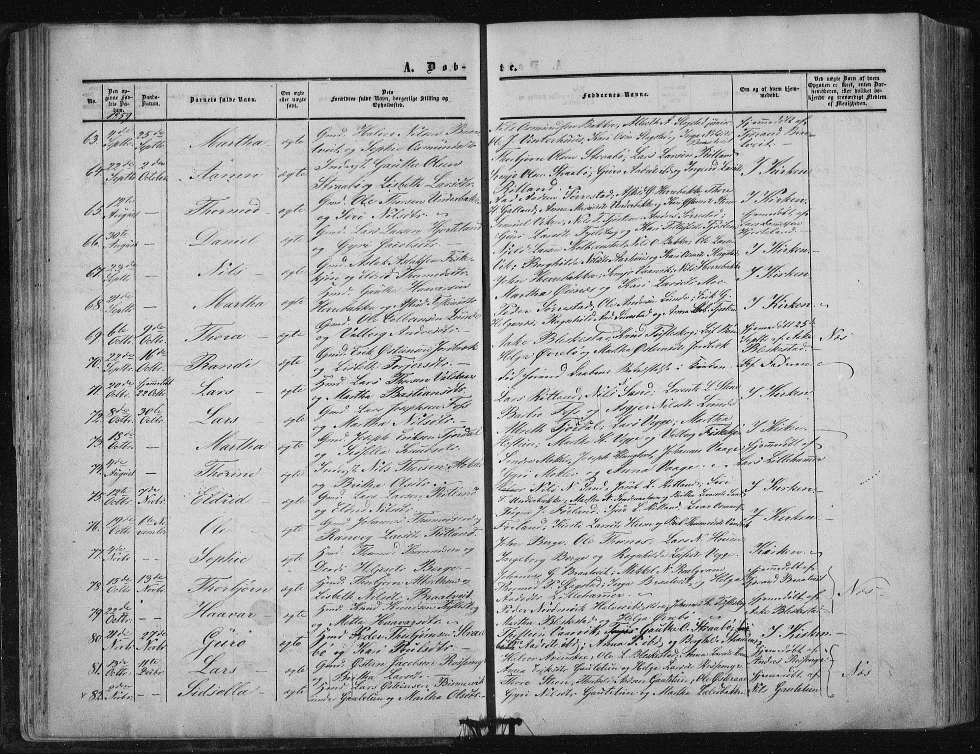 Suldal sokneprestkontor, SAST/A-101845/01/IV/L0009: Parish register (official) no. A 9, 1854-1868