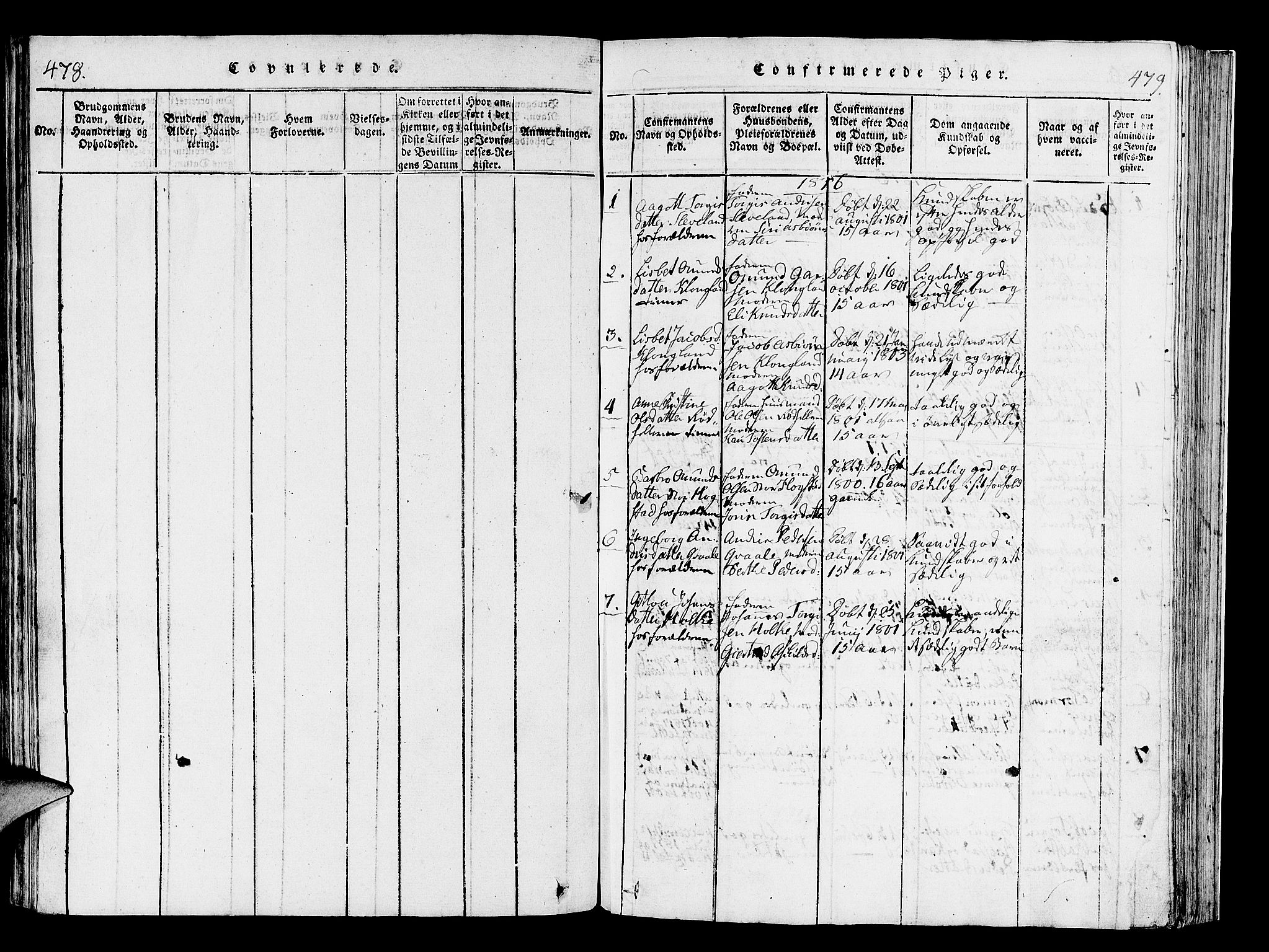 Helleland sokneprestkontor, AV/SAST-A-101810: Parish register (official) no. A 4, 1815-1834, p. 478-479