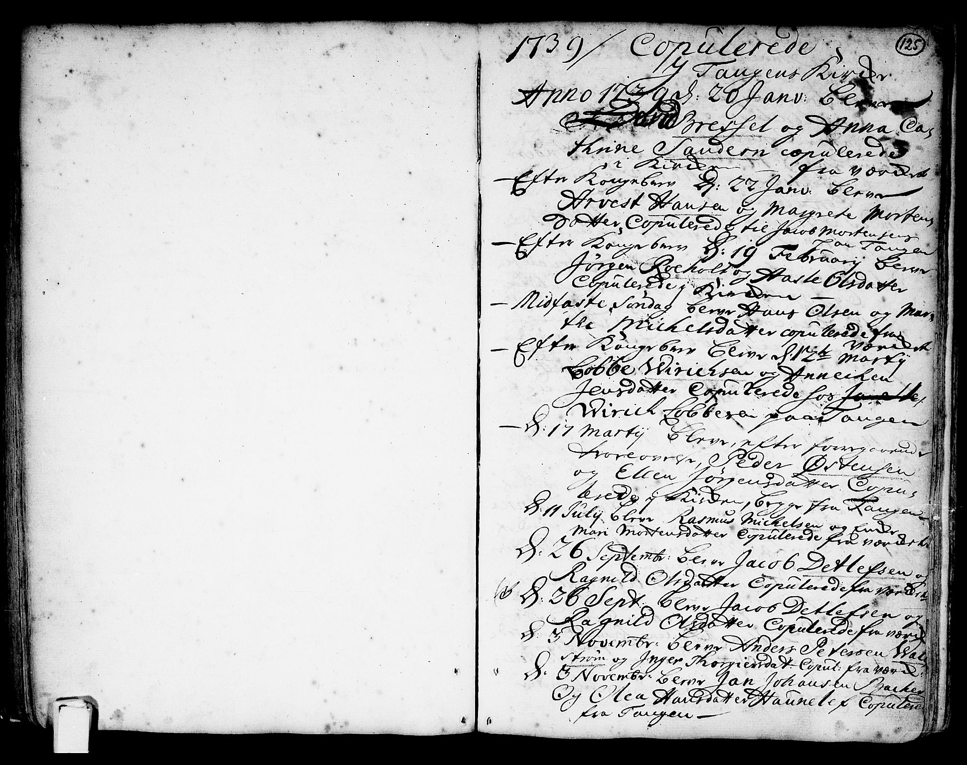Strømsø kirkebøker, SAKO/A-246/F/Fb/L0002: Parish register (official) no. II 2, 1739-1814, p. 125