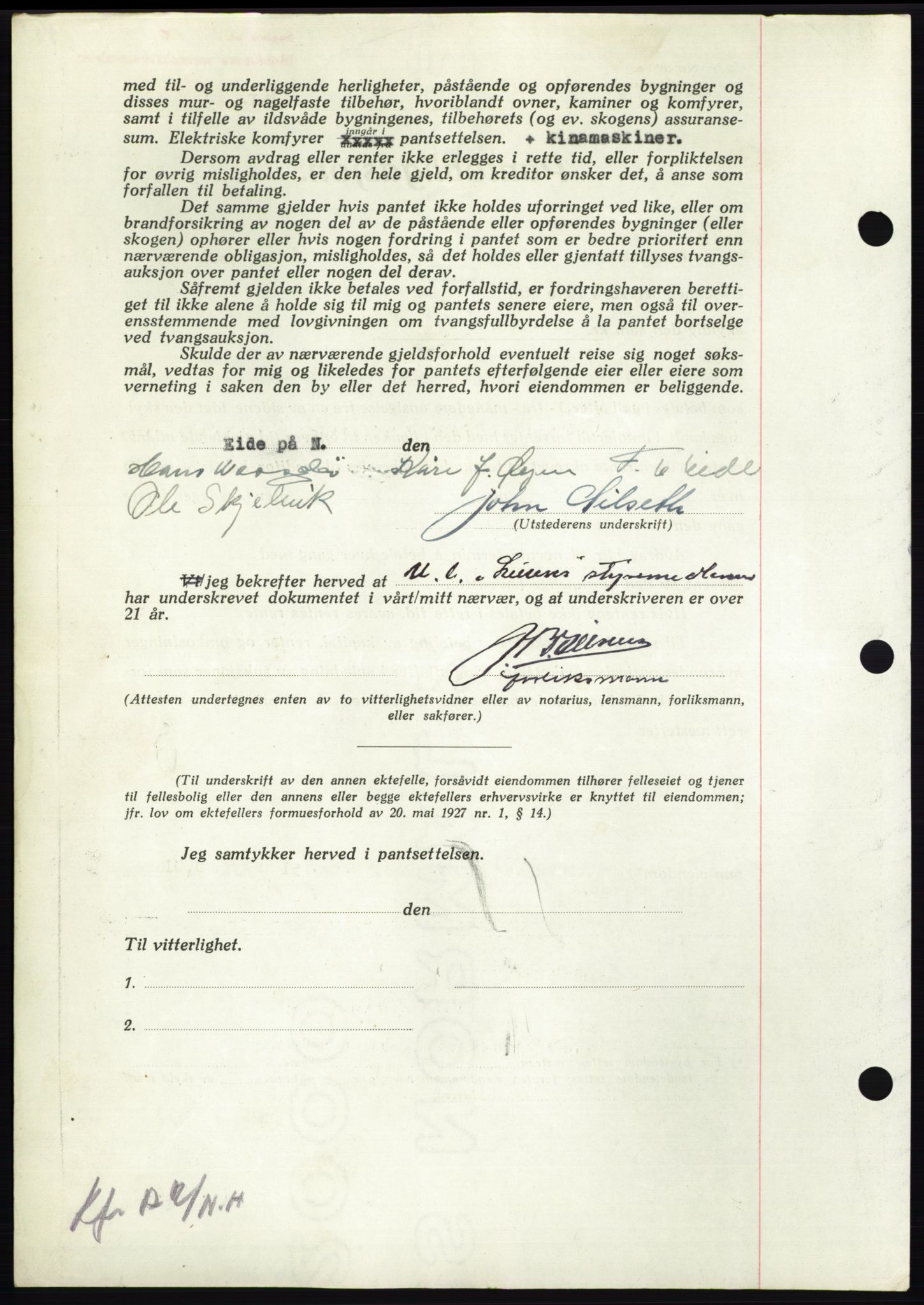 Nordmøre sorenskriveri, AV/SAT-A-4132/1/2/2Ca: Mortgage book no. B96, 1947-1947, Diary no: : 1303/1947