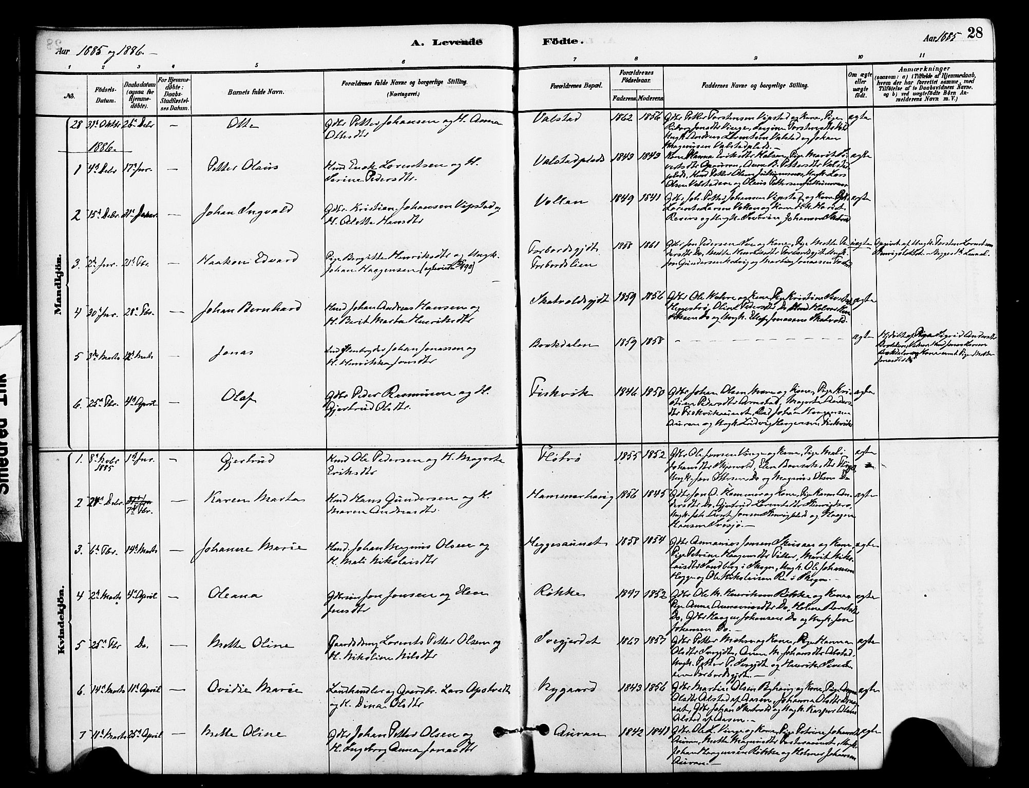 Ministerialprotokoller, klokkerbøker og fødselsregistre - Nord-Trøndelag, AV/SAT-A-1458/712/L0100: Parish register (official) no. 712A01, 1880-1900, p. 28