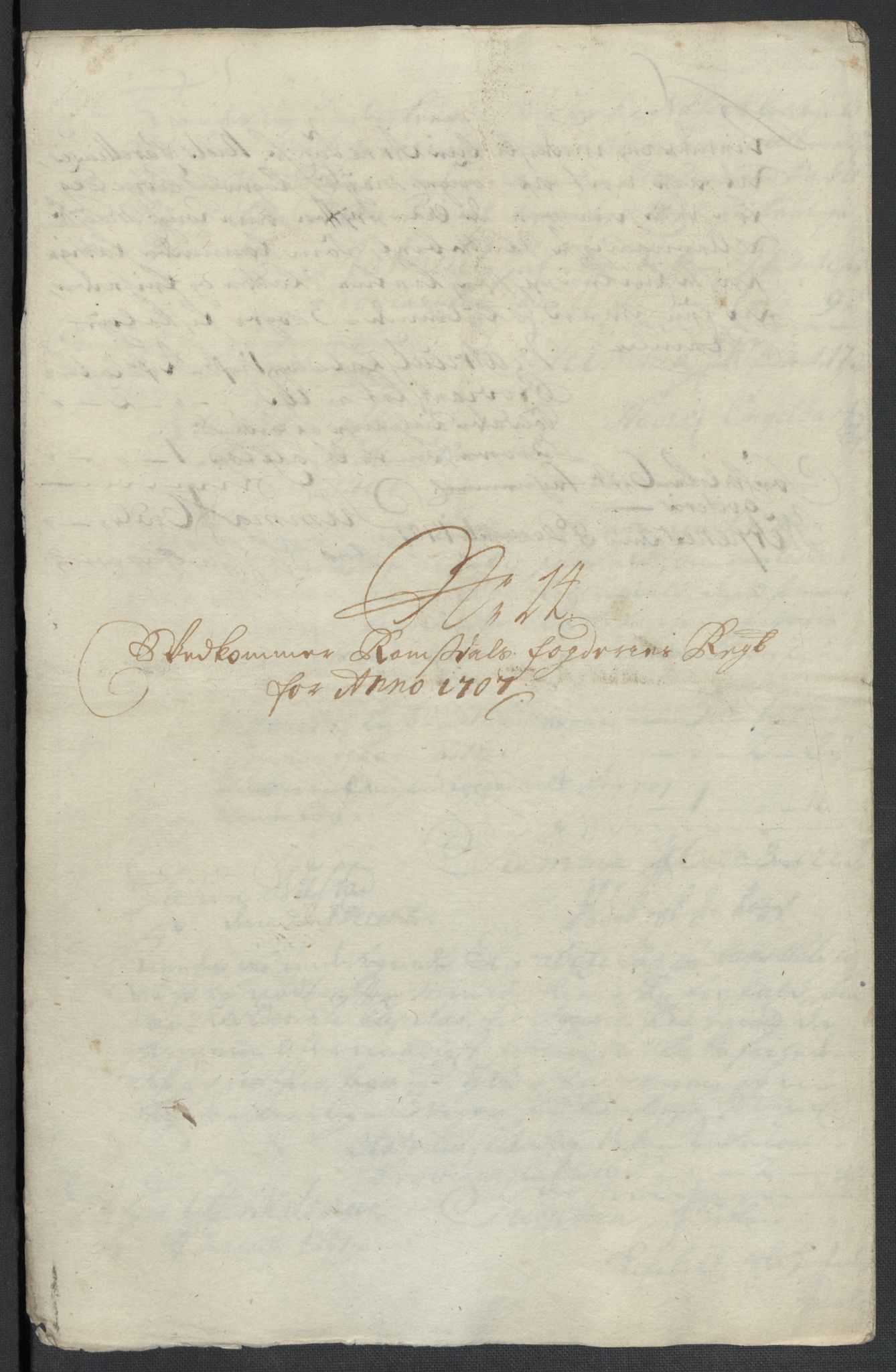 Rentekammeret inntil 1814, Reviderte regnskaper, Fogderegnskap, AV/RA-EA-4092/R55/L3658: Fogderegnskap Romsdal, 1707-1708, p. 129