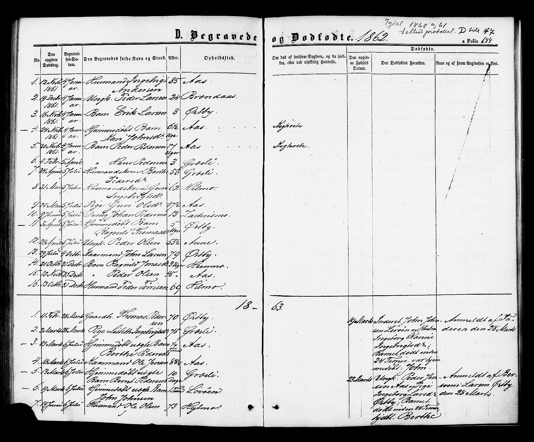 Ministerialprotokoller, klokkerbøker og fødselsregistre - Sør-Trøndelag, AV/SAT-A-1456/698/L1163: Parish register (official) no. 698A01, 1862-1887, p. 144