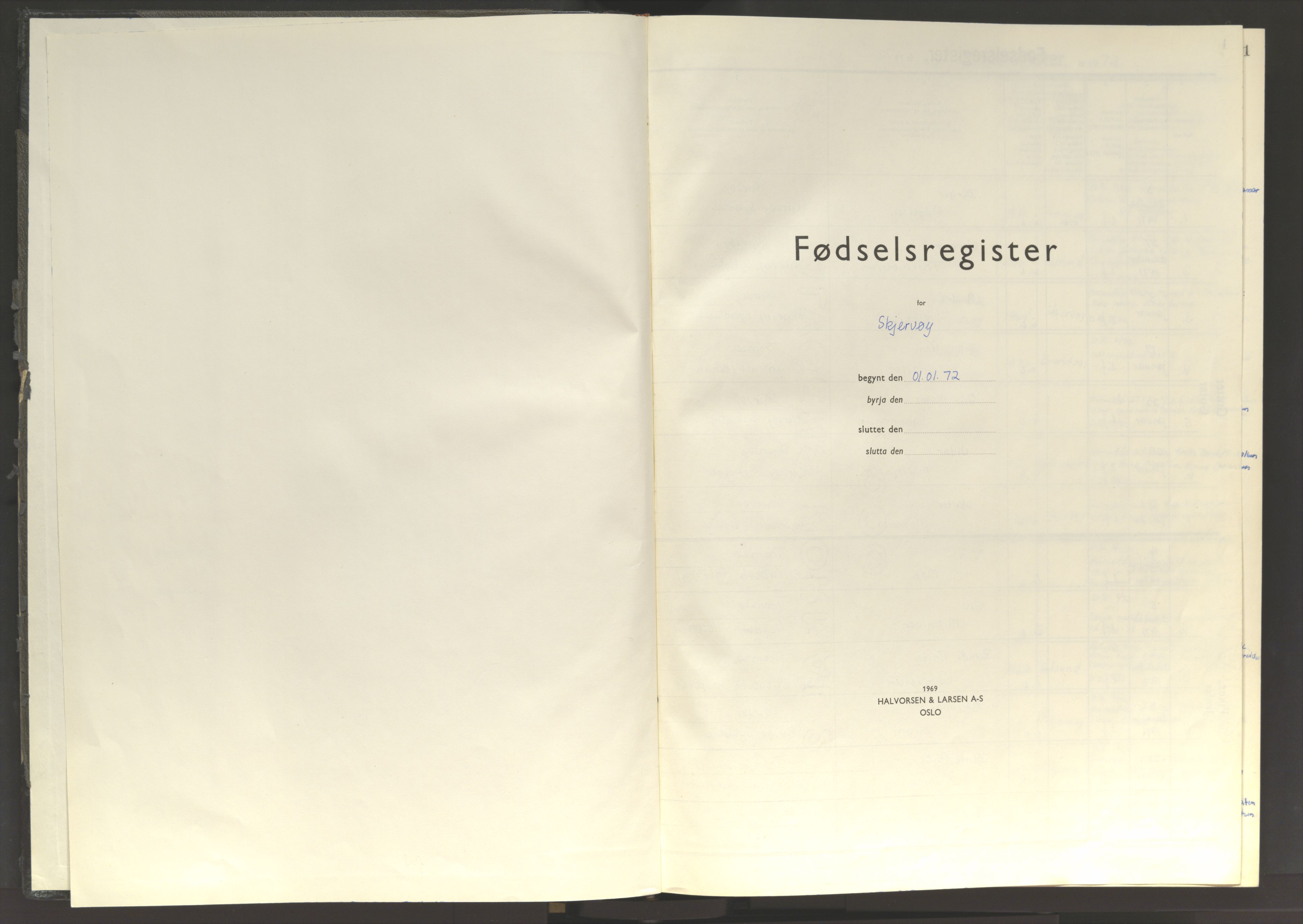 Skjervøy sokneprestkontor, AV/SATØ-S-1300/I/Ia/L0059: Birth register no. 59, 1972-1982