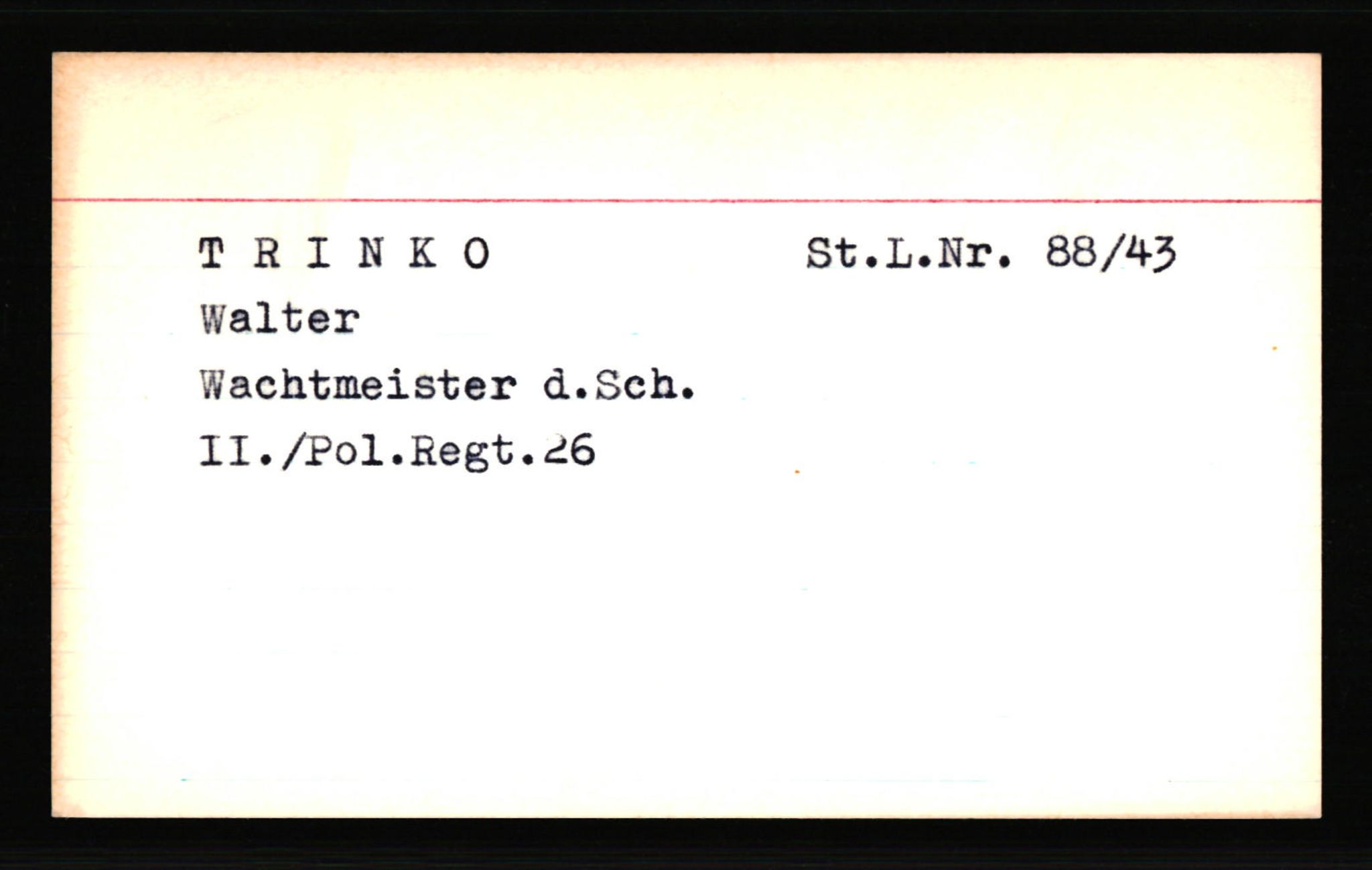 SS- und Polizeigericht Nord (IX), AV/RA-RAFA-3182/0001/C/Ca/L0007: kartotekkort for personer alfabetisk på etternavn: T-Å, 1940-1945, p. 150