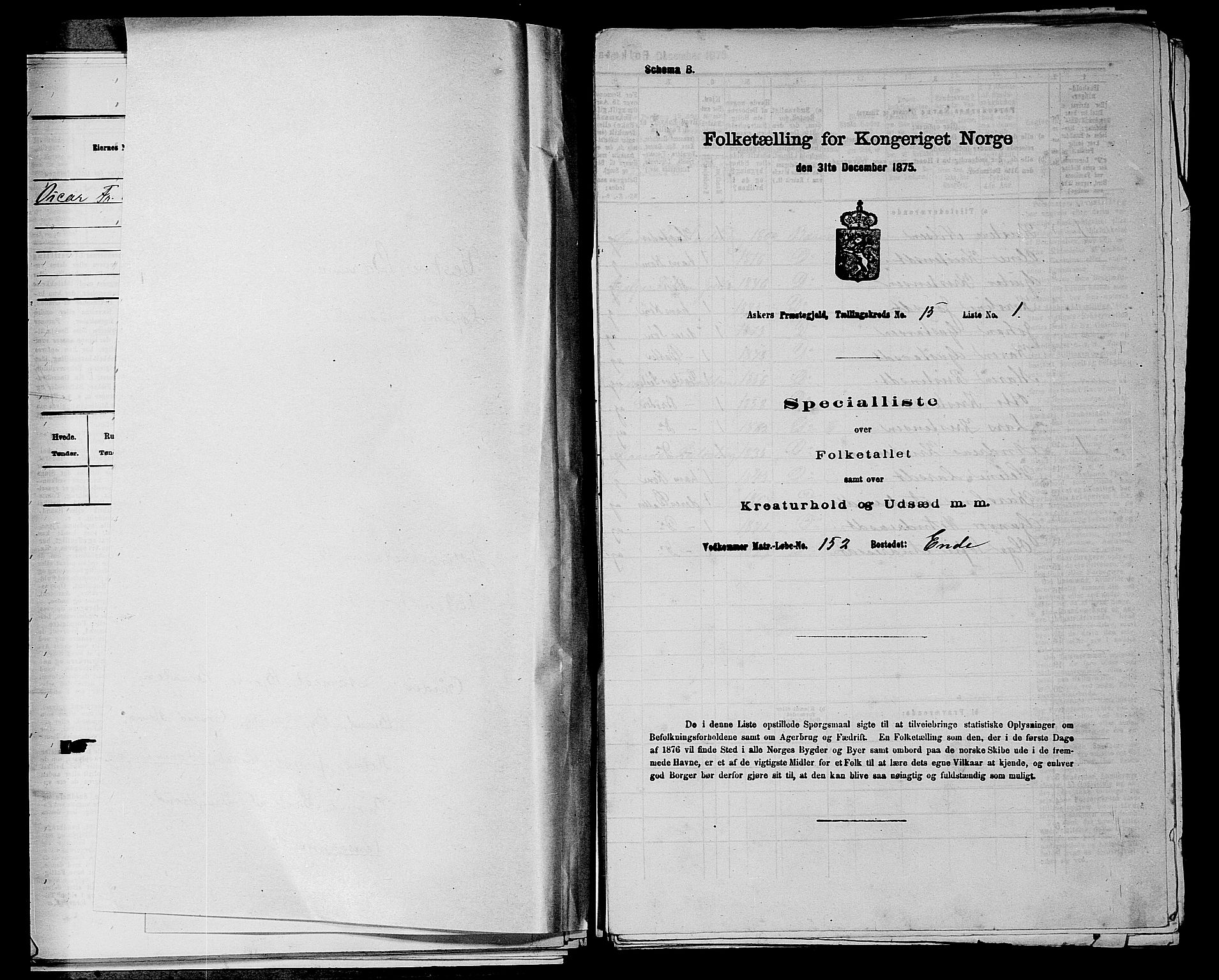 RA, 1875 census for 0220P Asker, 1875, p. 2627