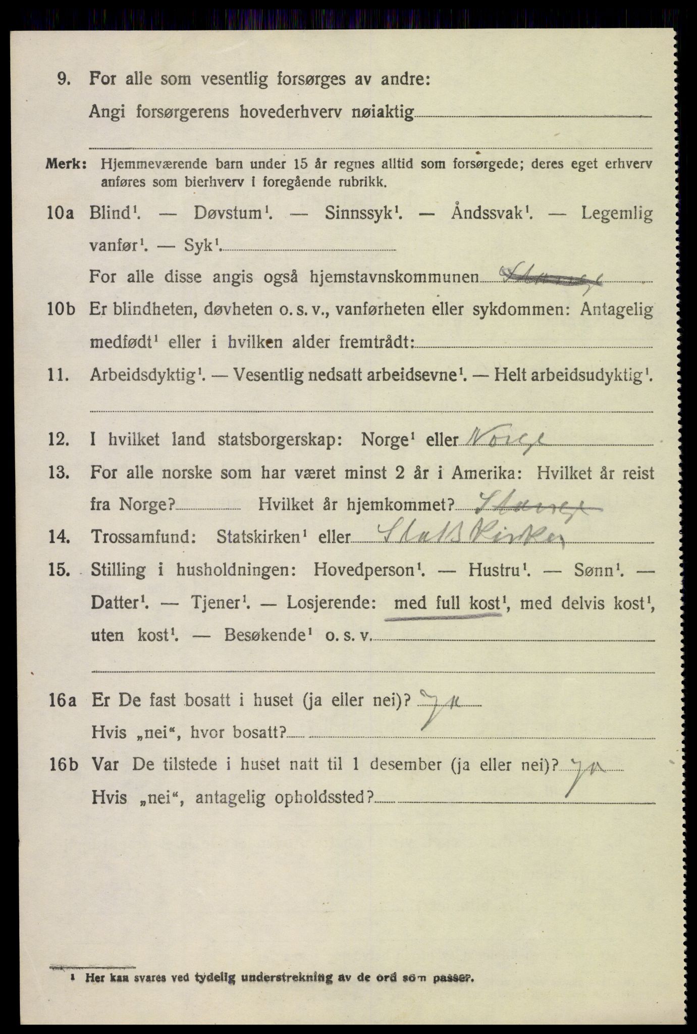 SAH, 1920 census for Stange, 1920, p. 19742