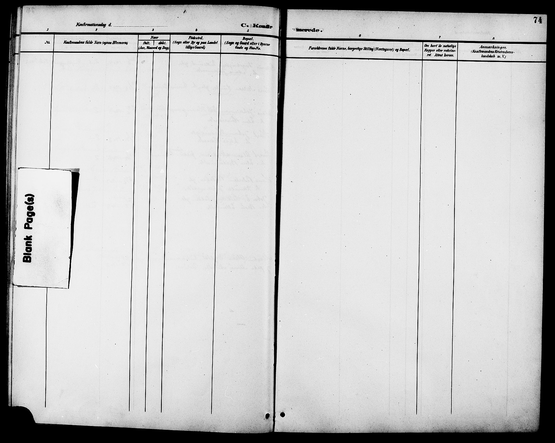 Ministerialprotokoller, klokkerbøker og fødselsregistre - Møre og Romsdal, AV/SAT-A-1454/508/L0098: Parish register (copy) no. 508C02, 1898-1916, p. 74