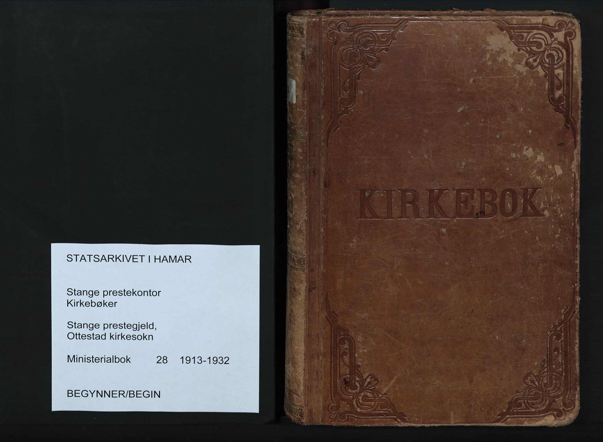 Stange prestekontor, AV/SAH-PREST-002/K/L0028: Parish register (official) no. 28, 1913-1932