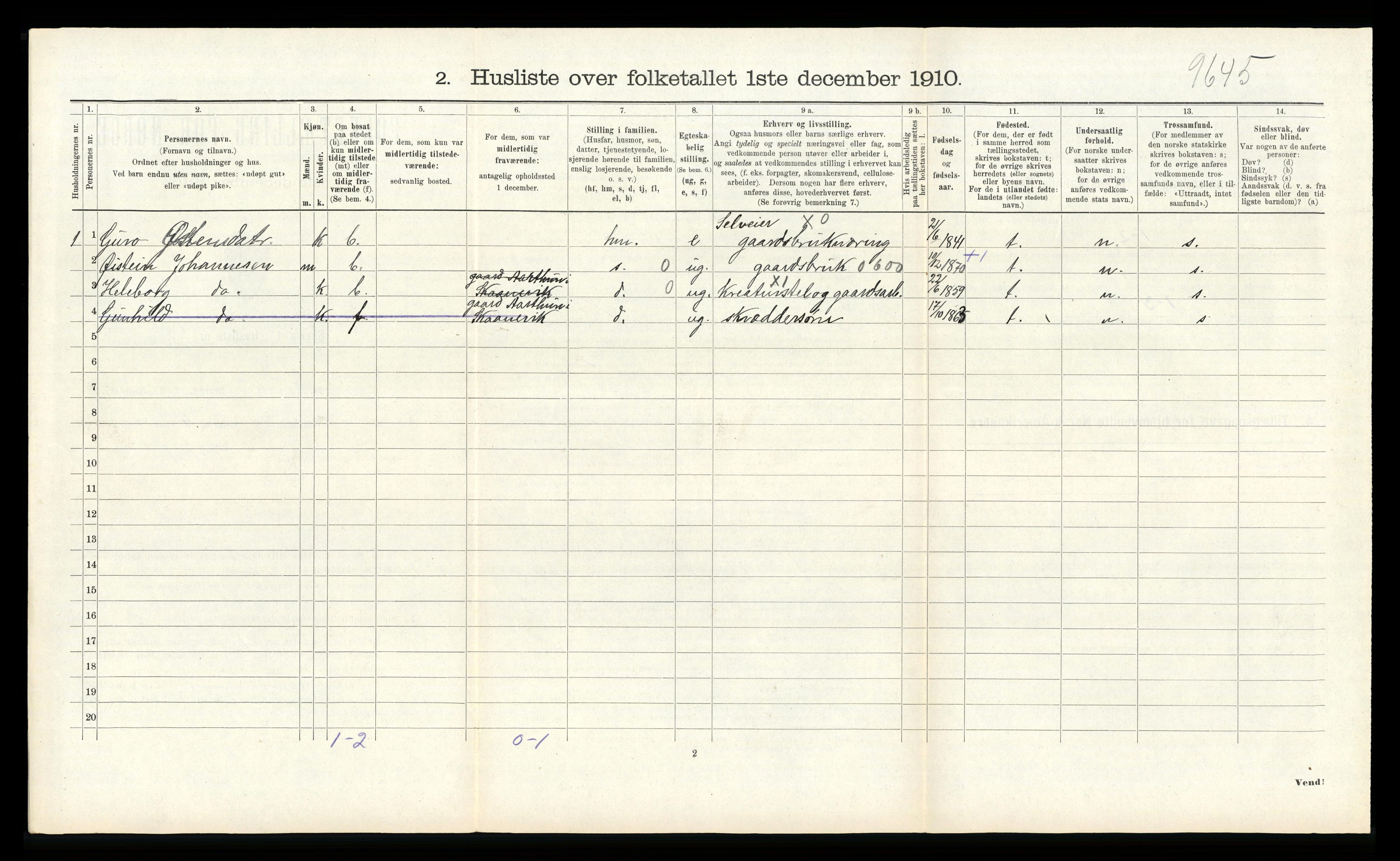 RA, 1910 census for Skånevik, 1910, p. 454