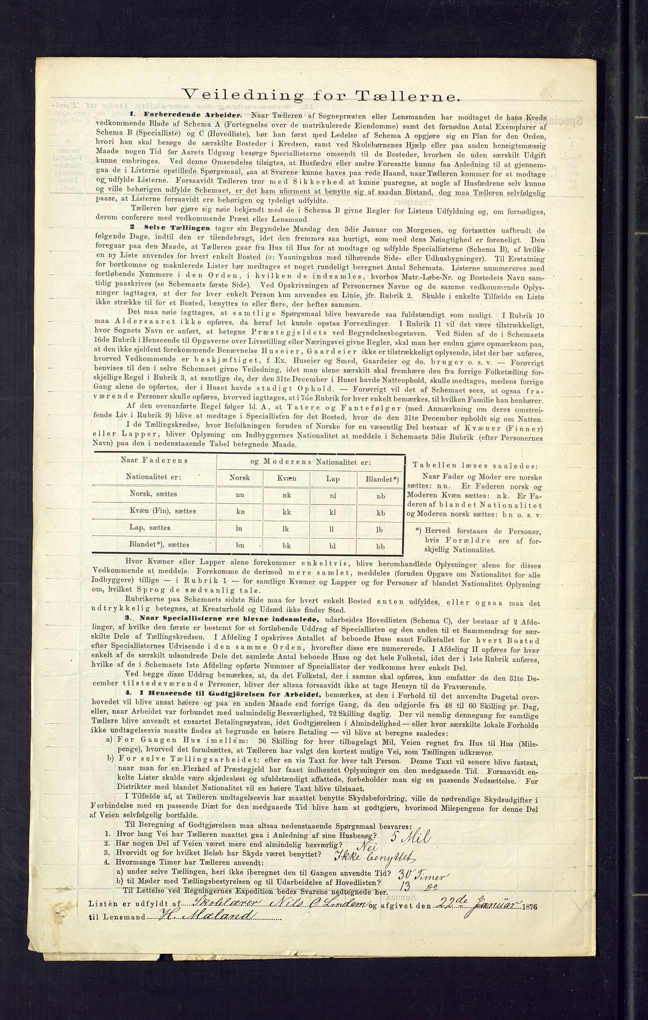 SAKO, 1875 census for 0820P Lunde, 1875, p. 4