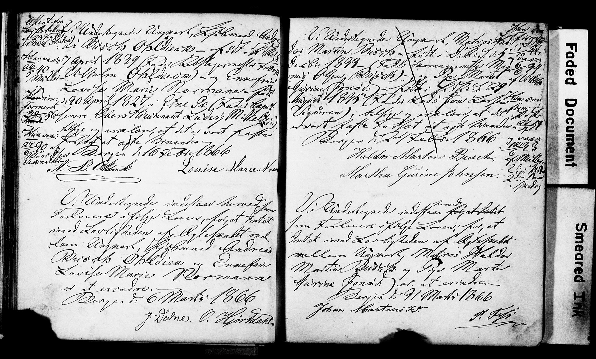 Korskirken sokneprestembete, AV/SAB-A-76101: Best man's statements no. II.5.3, 1865-1871, p. 24