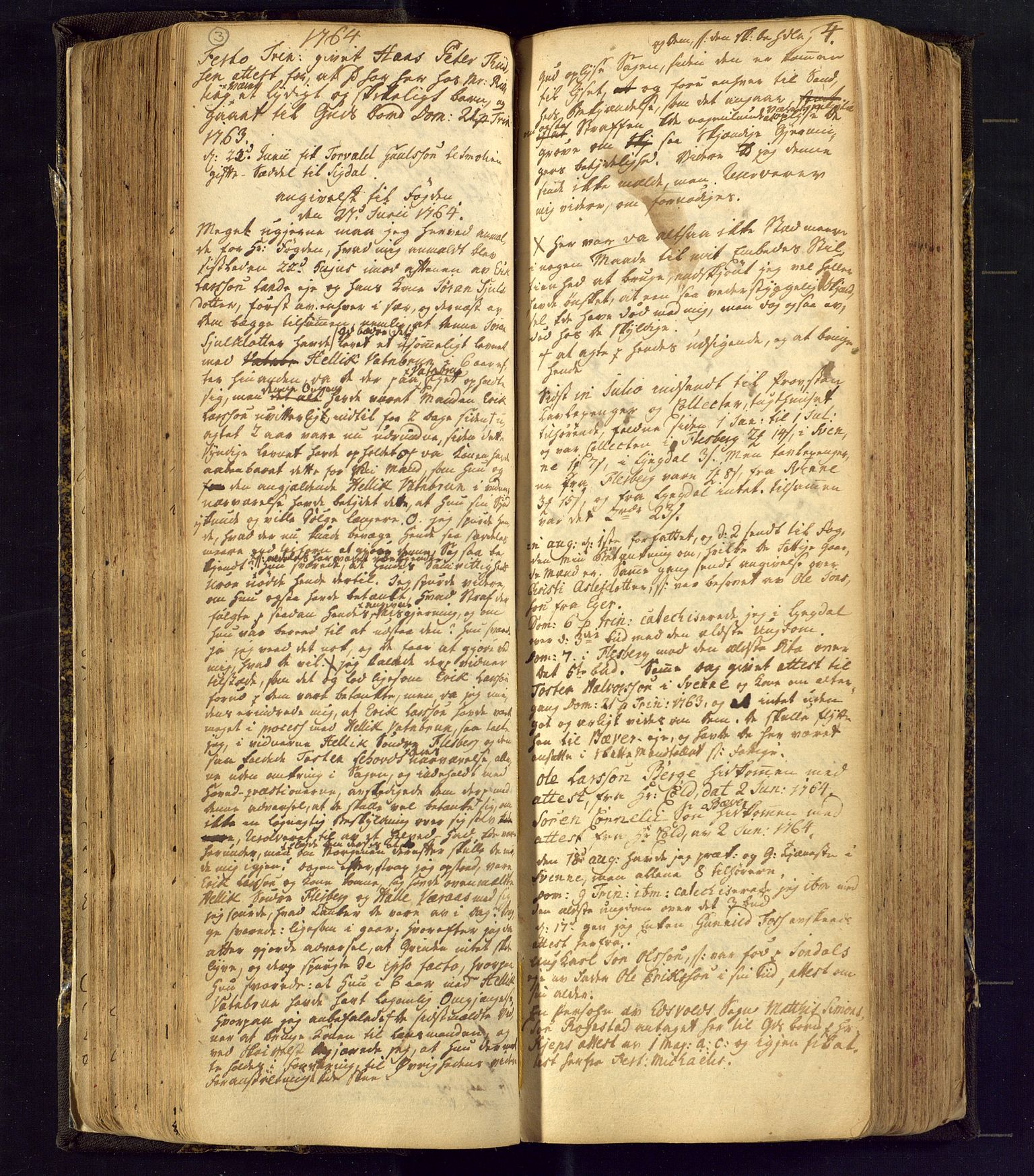 Flesberg kirkebøker, SAKO/A-18/F/Fa/L0002: Parish register (official) no. I 2, 1726-1747, p. 3-4