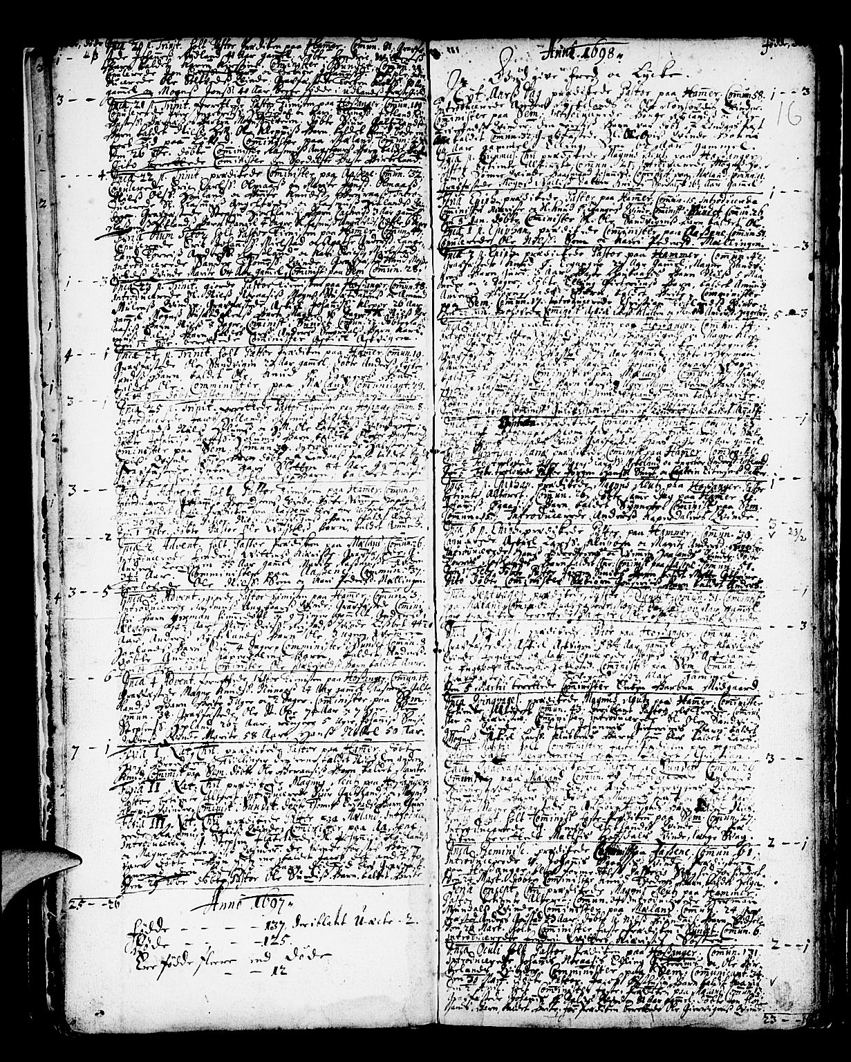 Hamre sokneprestembete, AV/SAB-A-75501/H/Ha/Haa/Haaa/L0002: Parish register (official) no. A 2, 1692-1707, p. 16