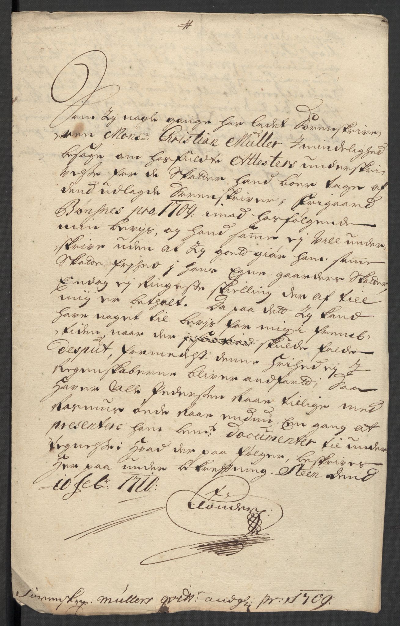 Rentekammeret inntil 1814, Reviderte regnskaper, Fogderegnskap, AV/RA-EA-4092/R23/L1468: Fogderegnskap Ringerike og Hallingdal, 1709-1710, p. 183