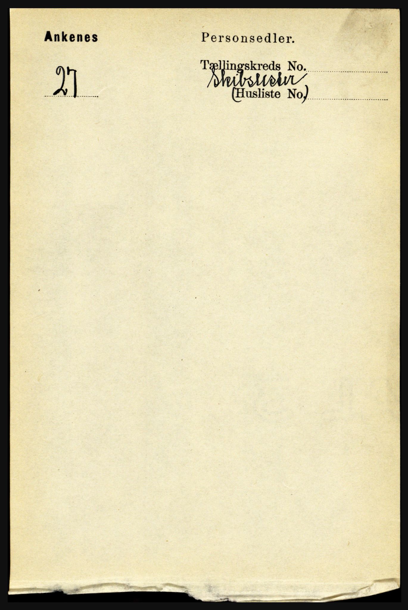 RA, 1891 census for 1855 Ankenes, 1891, p. 2208