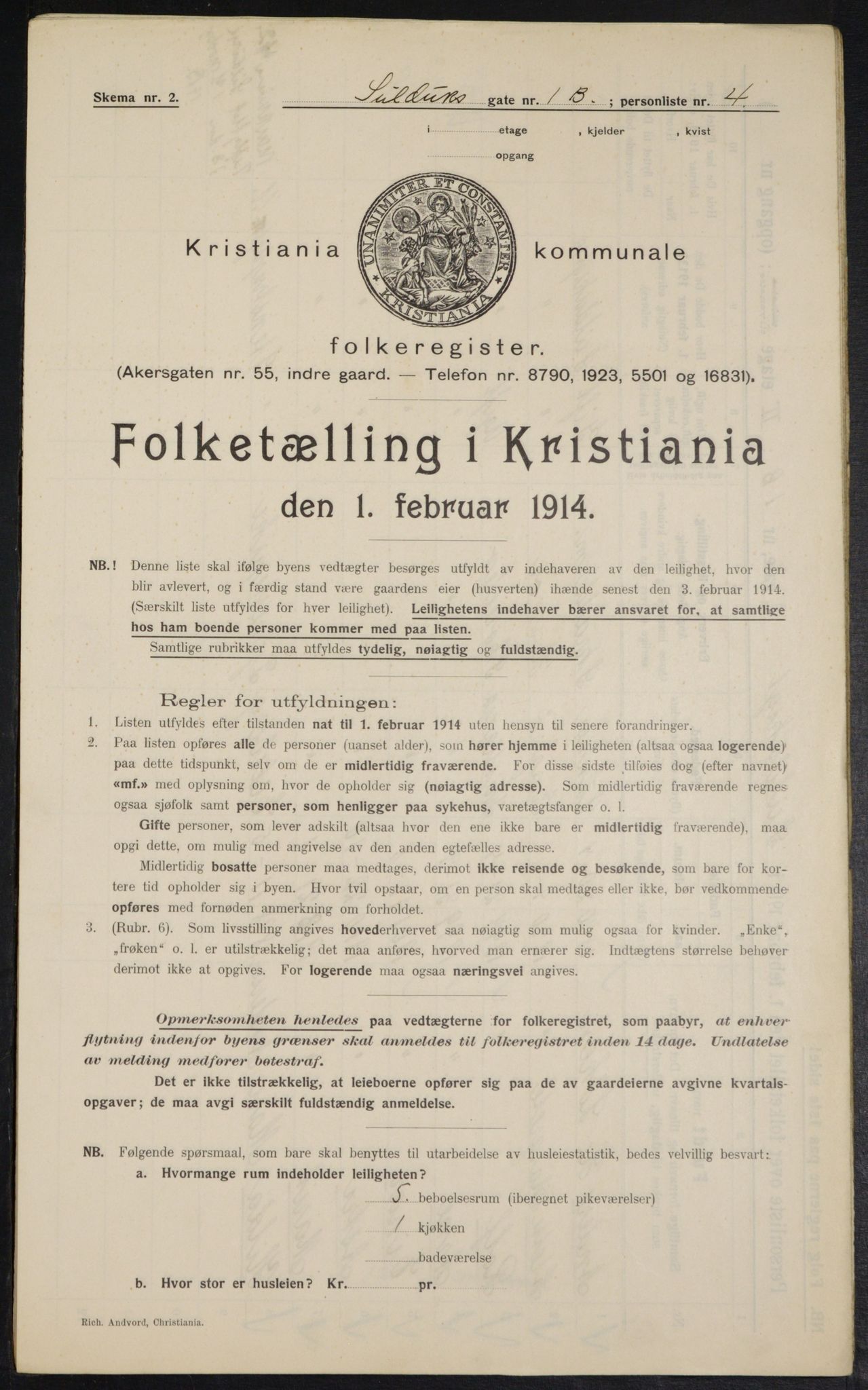 OBA, Municipal Census 1914 for Kristiania, 1914, p. 93635