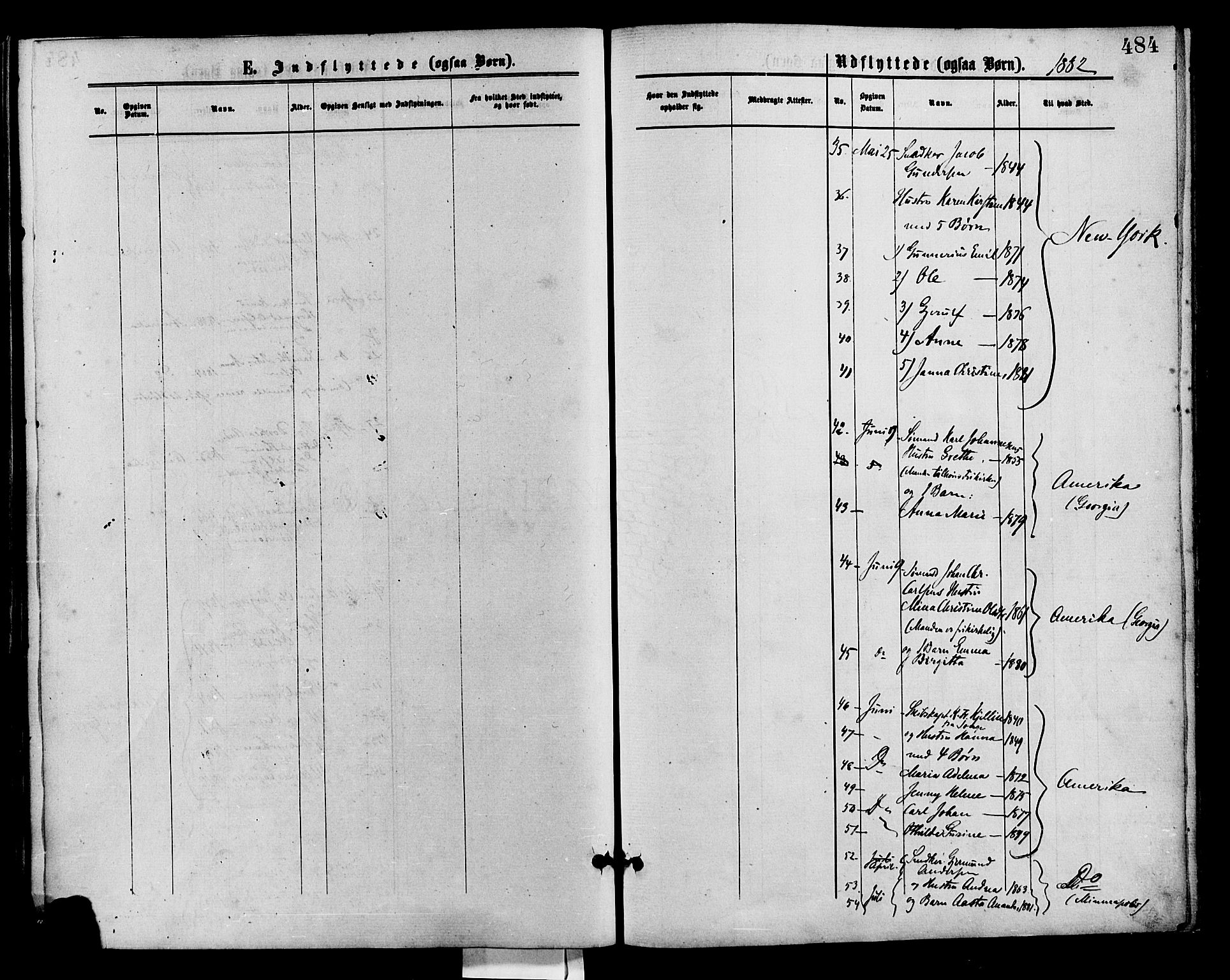 Barbu sokneprestkontor, AV/SAK-1111-0003/F/Fa/L0001: Parish register (official) no. A 1 /1, 1878-1883, p. 484