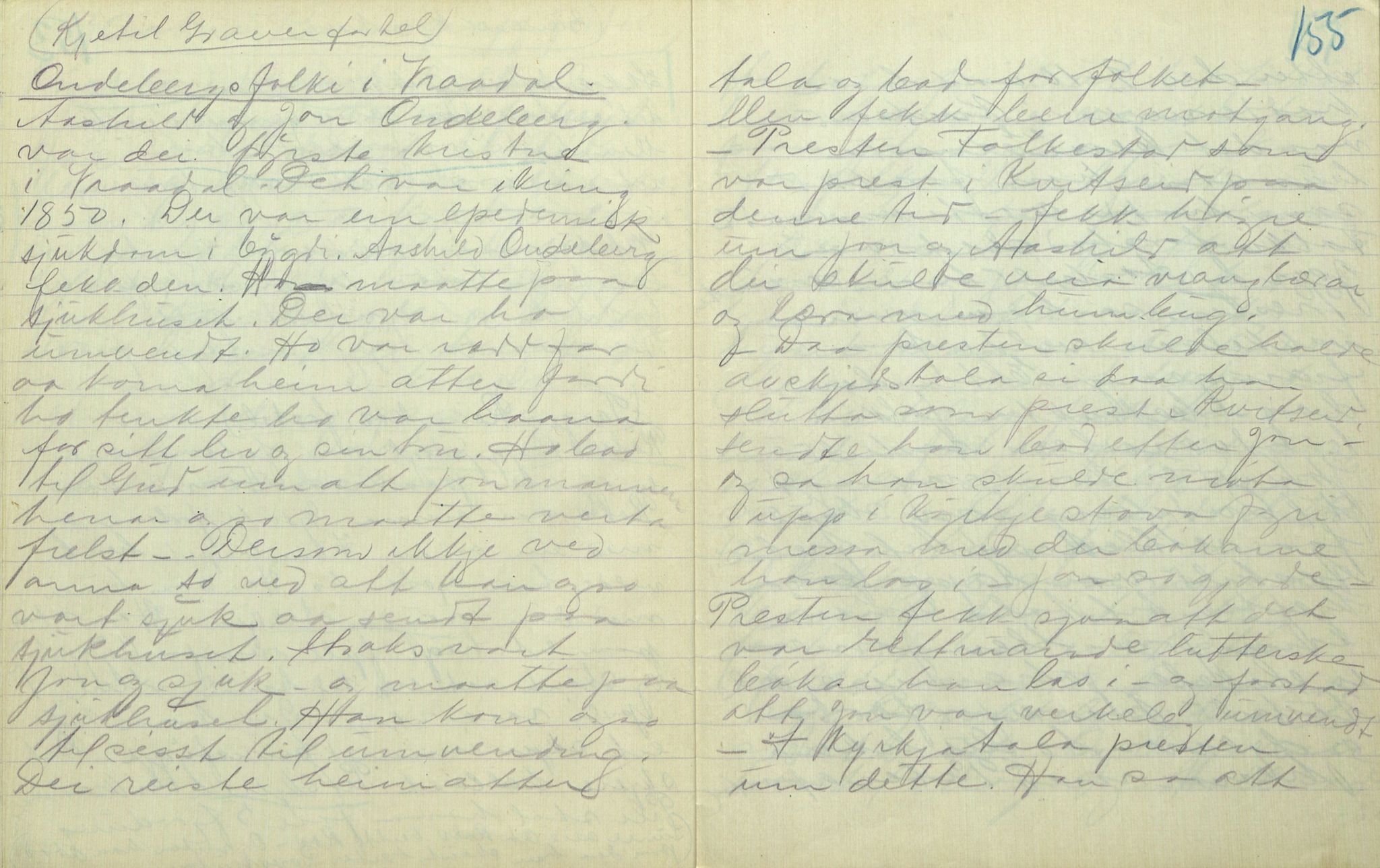 Rikard Berge, TEMU/TGM-A-1003/F/L0017/0004: 551-599 / 554 Vraadals historie, Signe Vesterdal, 1918, p. 154-155