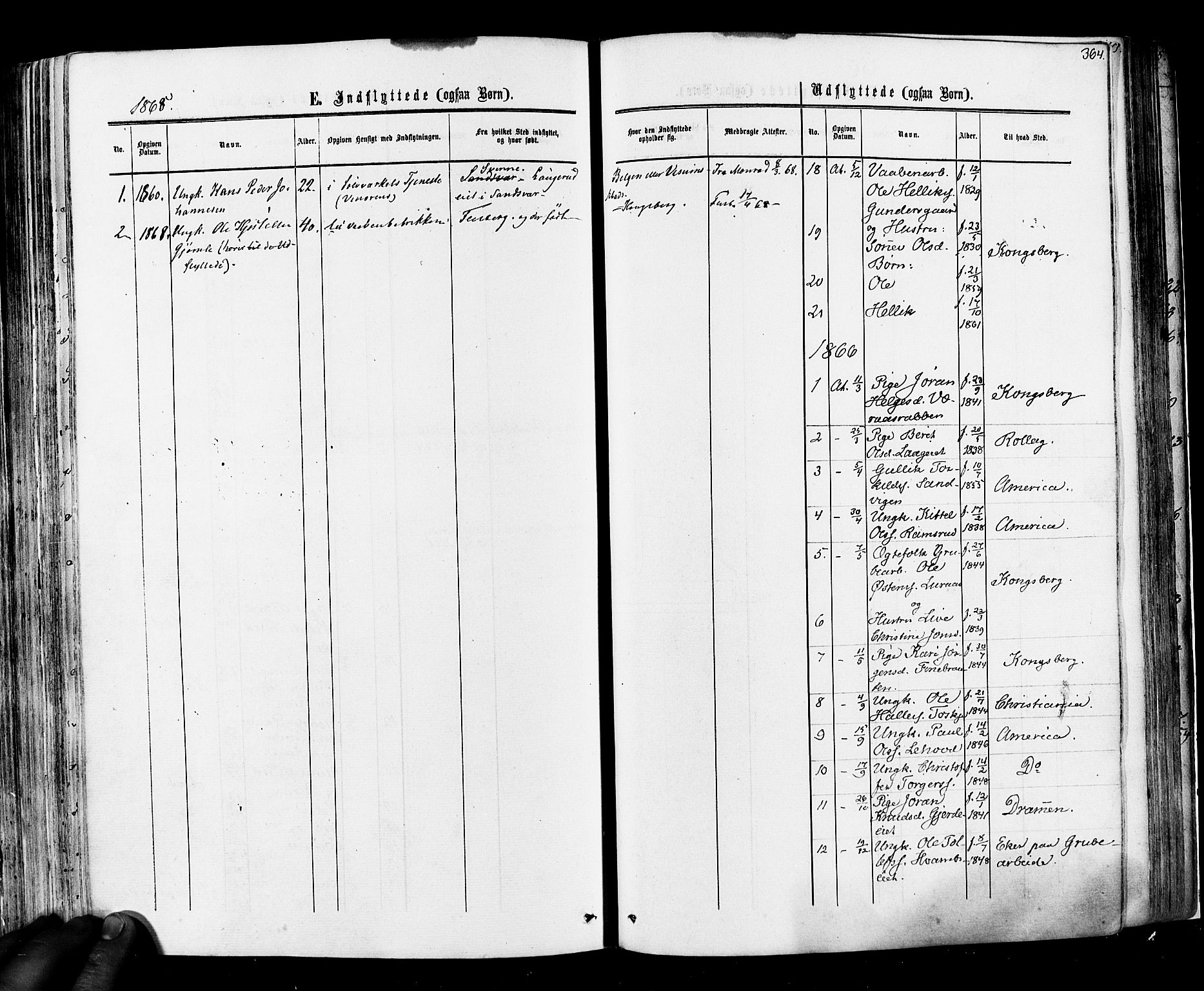 Flesberg kirkebøker, SAKO/A-18/F/Fa/L0007: Parish register (official) no. I 7, 1861-1878, p. 364