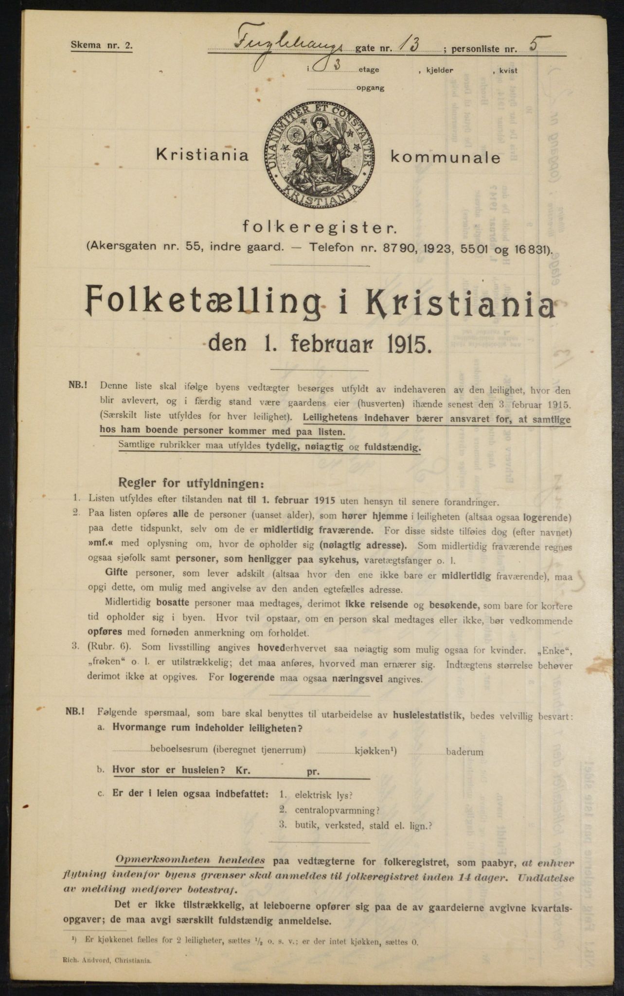 OBA, Municipal Census 1915 for Kristiania, 1915, p. 28139