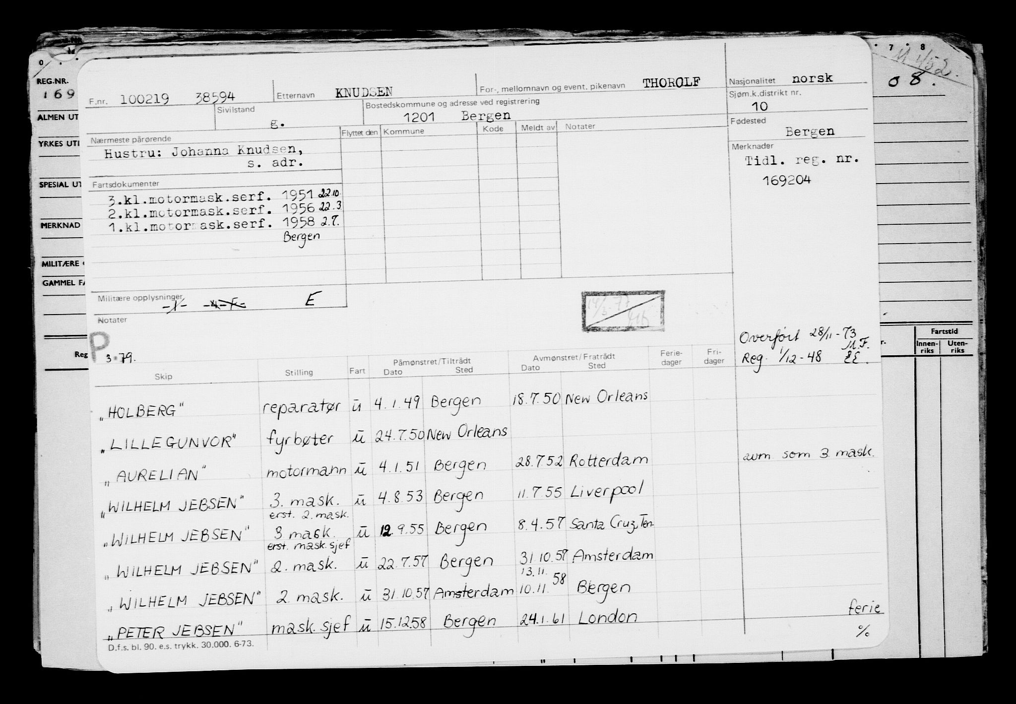 Direktoratet for sjømenn, RA/S-3545/G/Gb/L0166: Hovedkort, 1919, p. 196