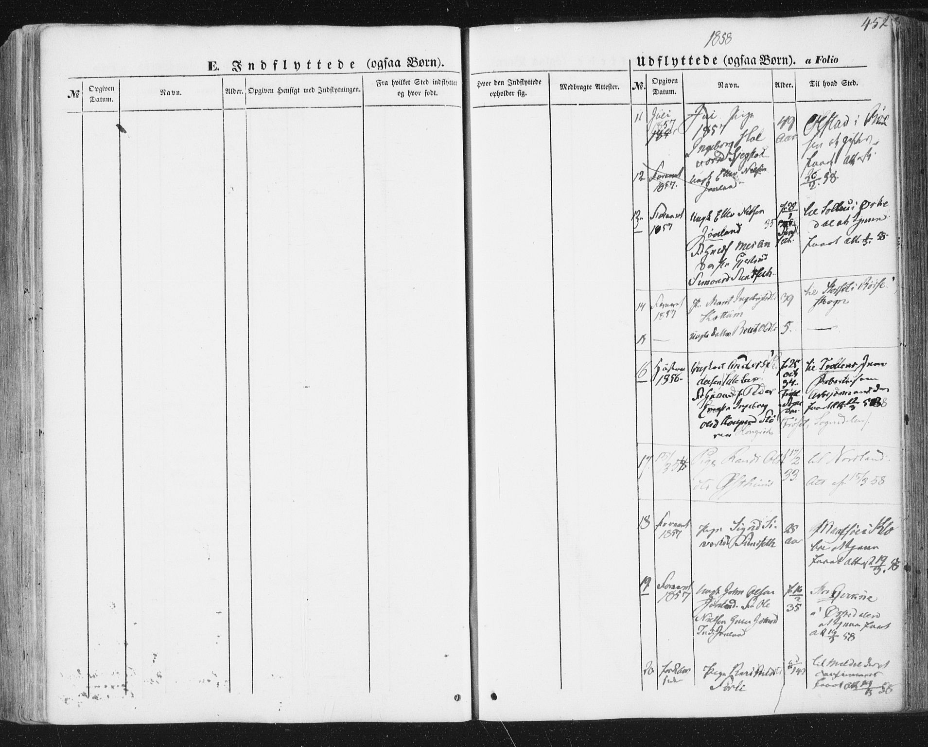 Ministerialprotokoller, klokkerbøker og fødselsregistre - Sør-Trøndelag, SAT/A-1456/691/L1076: Parish register (official) no. 691A08, 1852-1861, p. 452
