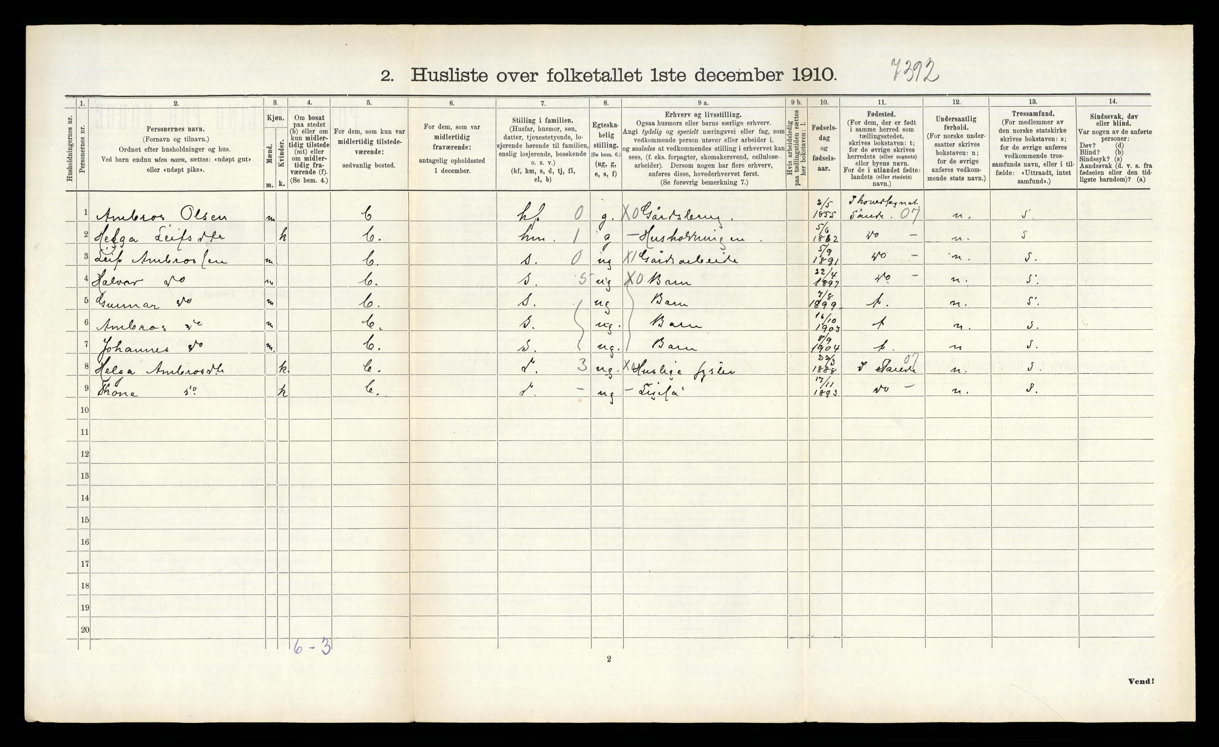 RA, 1910 census for Sauherad, 1910, p. 916