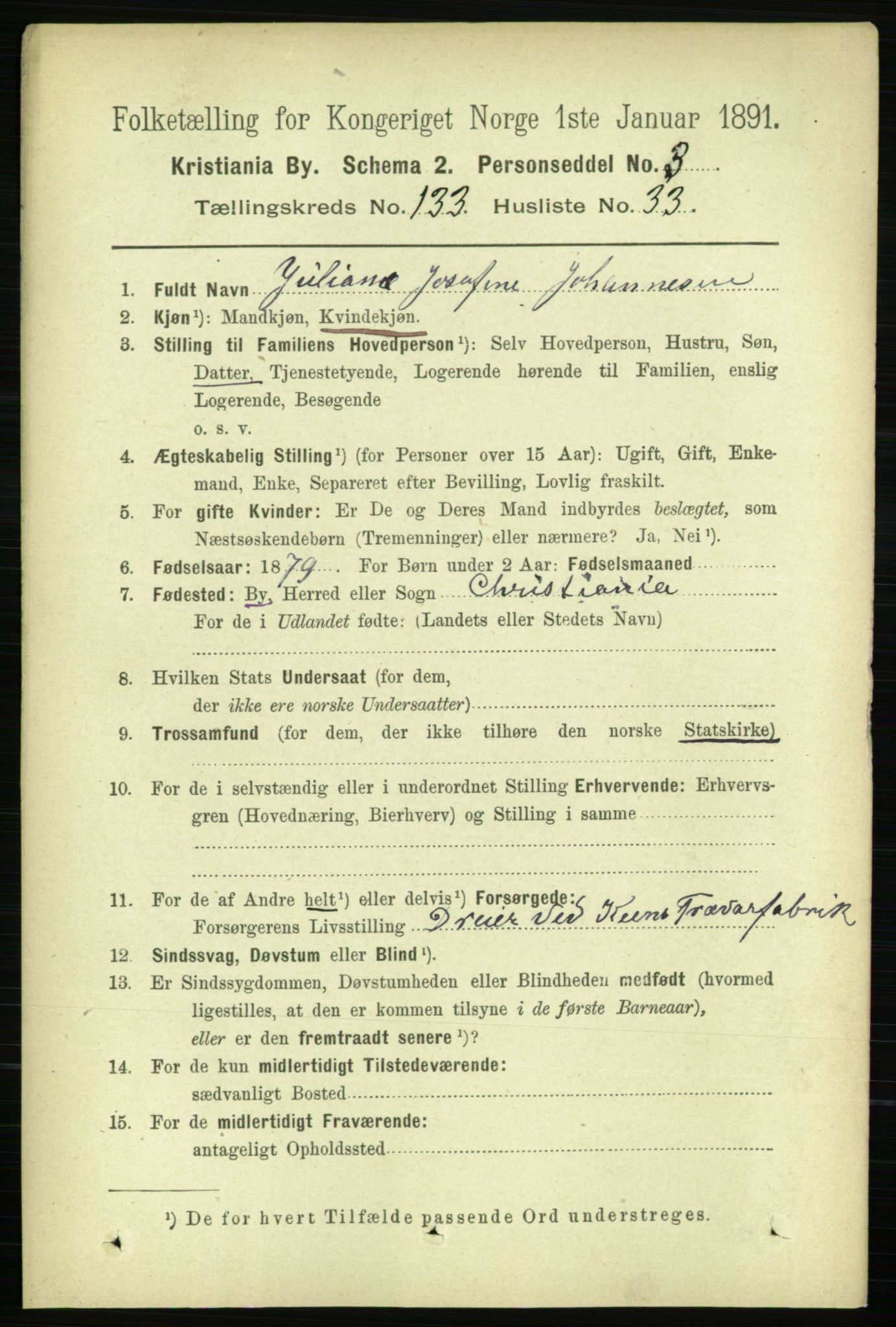 RA, 1891 census for 0301 Kristiania, 1891, p. 73062