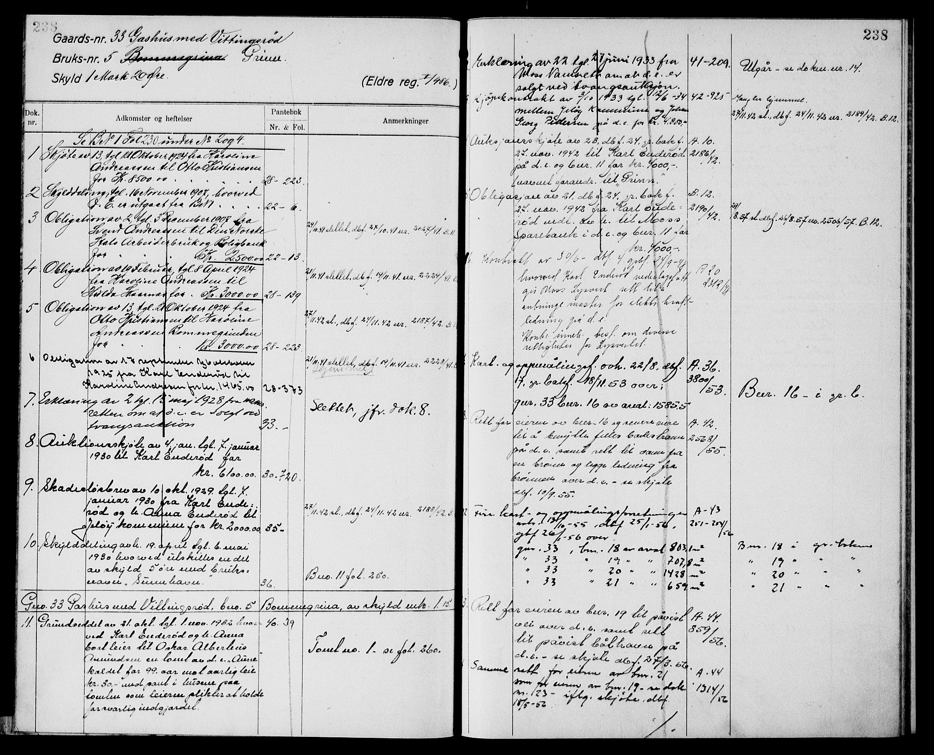 Moss sorenskriveri, AV/SAO-A-10168: Mortgage register no. XI 5, 1834-1961, p. 238