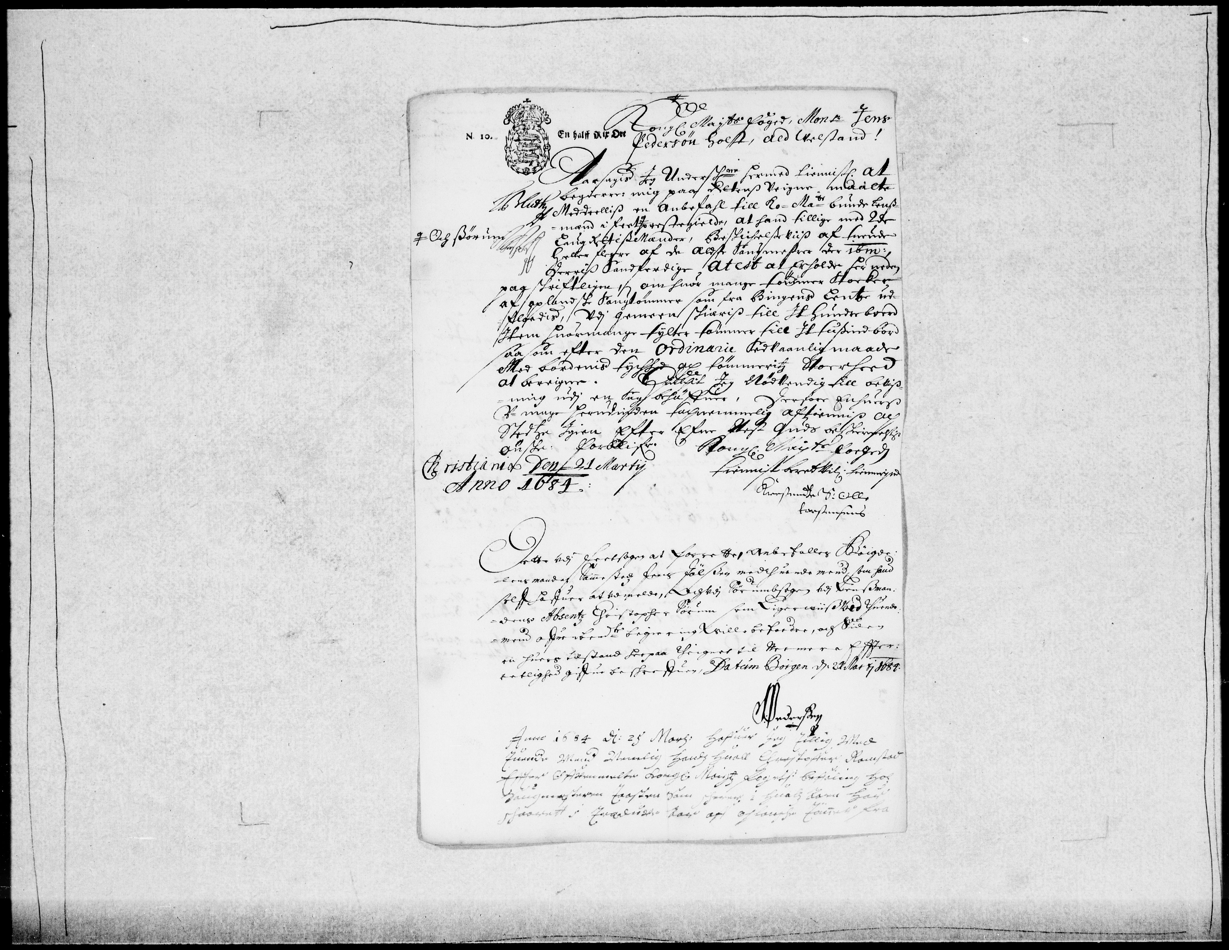 Danske Kanselli 1572-1799, AV/RA-EA-3023/F/Fc/Fcc/Fcca/L0037: Norske innlegg 1572-1799, 1684, p. 207