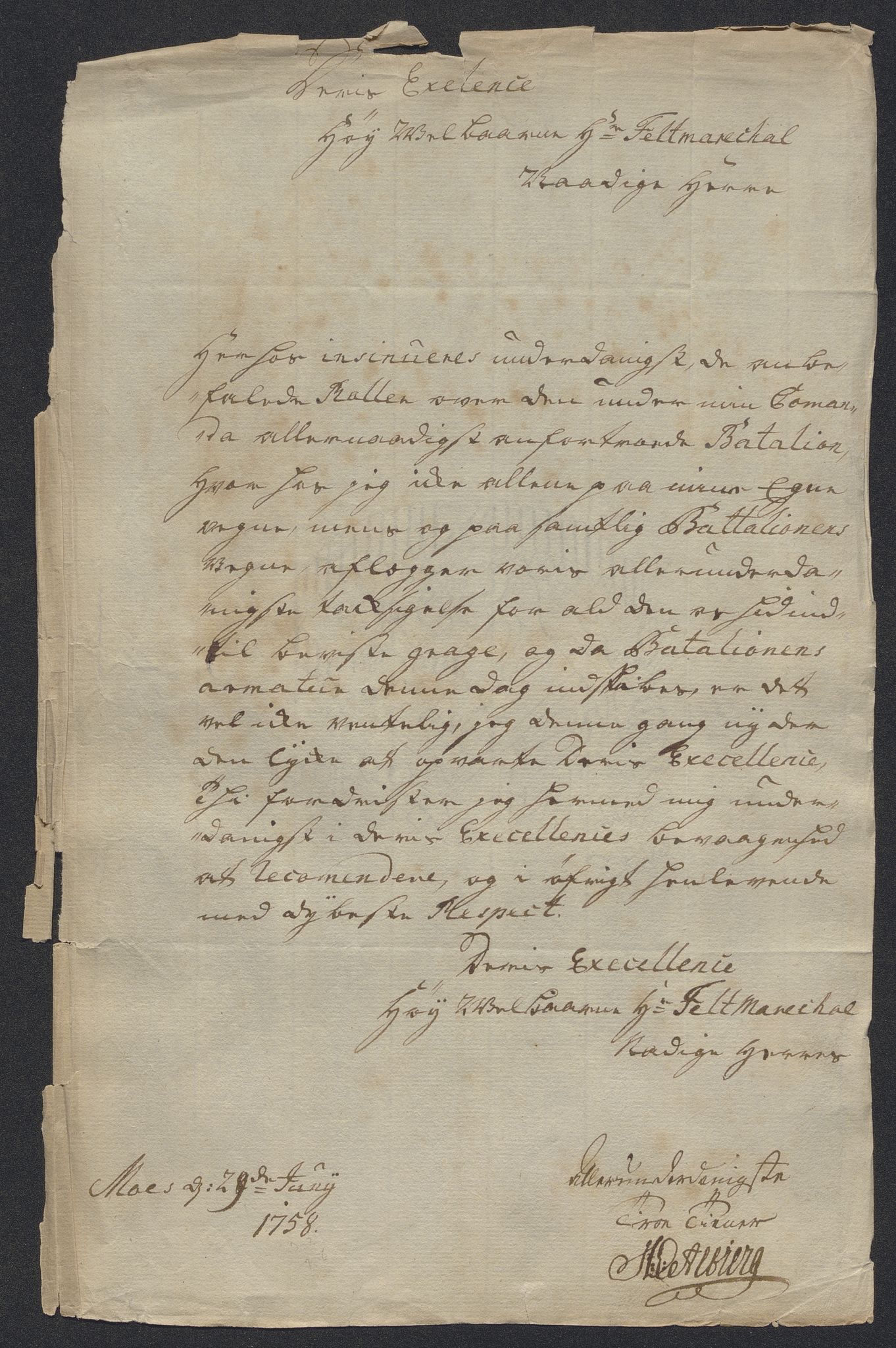 Kommanderende general (KG I) med Det norske krigsdirektorium, AV/RA-EA-5419/E/Ec/L0021: Ruller over nedkommanderte mannskap, 1758-1762, p. 272