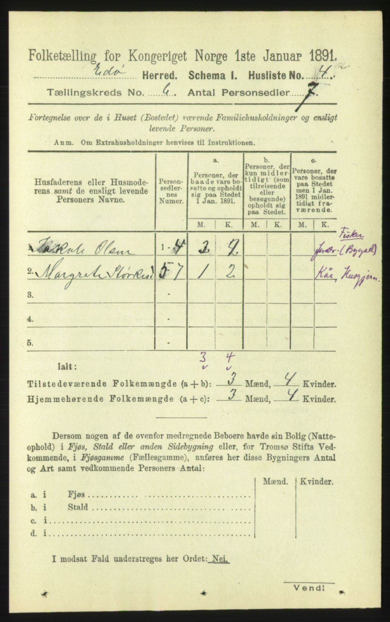 RA, 1891 census for 1573 Edøy, 1891, p. 1326