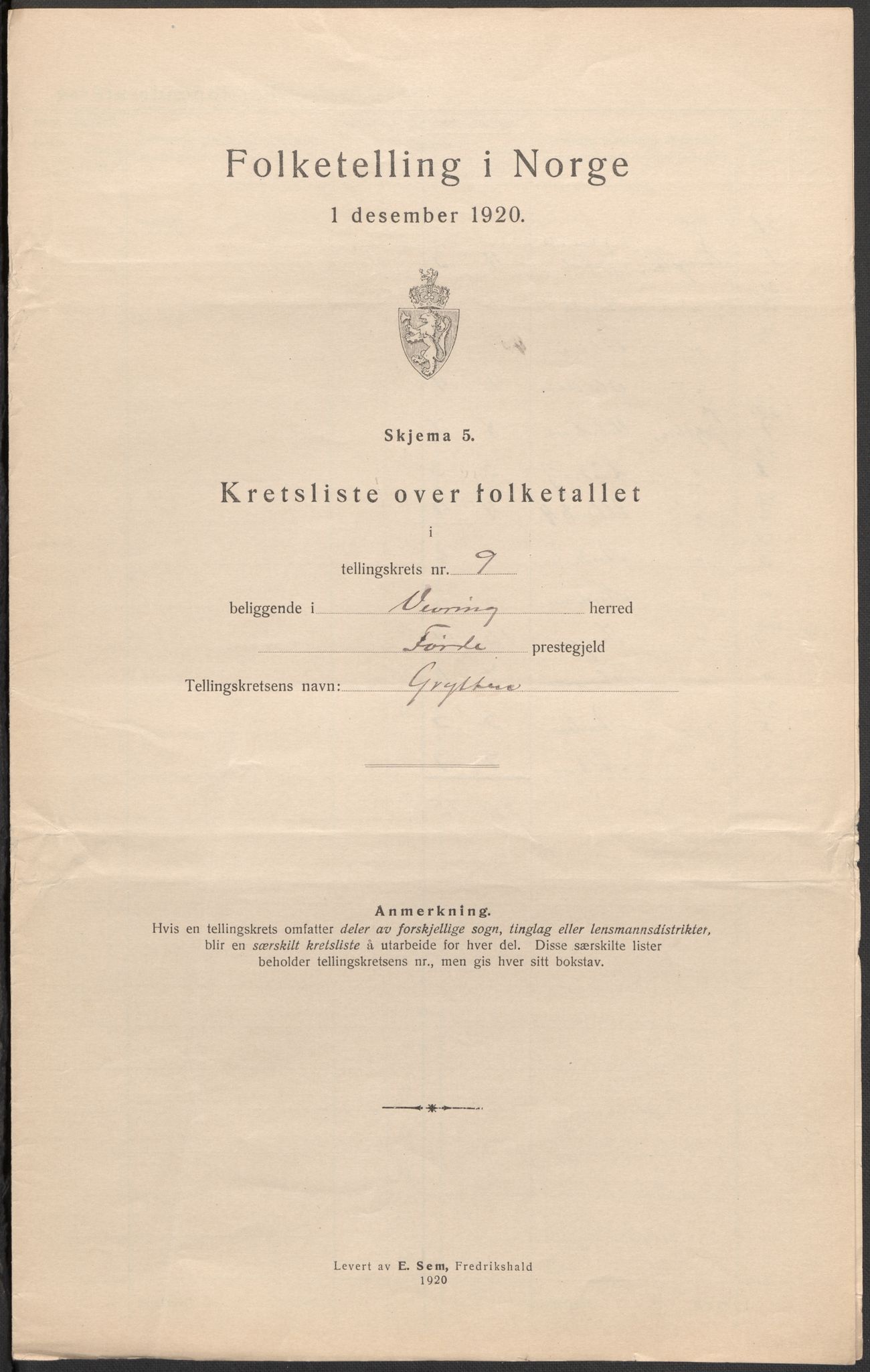 SAB, 1920 census for Vevring, 1920, p. 21