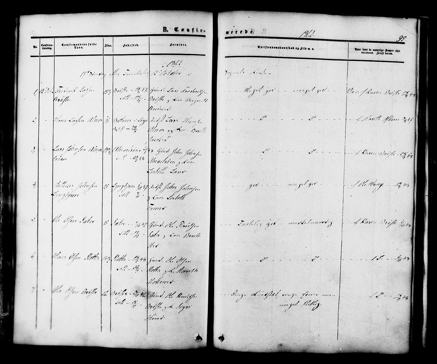 Ministerialprotokoller, klokkerbøker og fødselsregistre - Møre og Romsdal, SAT/A-1454/546/L0594: Parish register (official) no. 546A02, 1854-1882, p. 95
