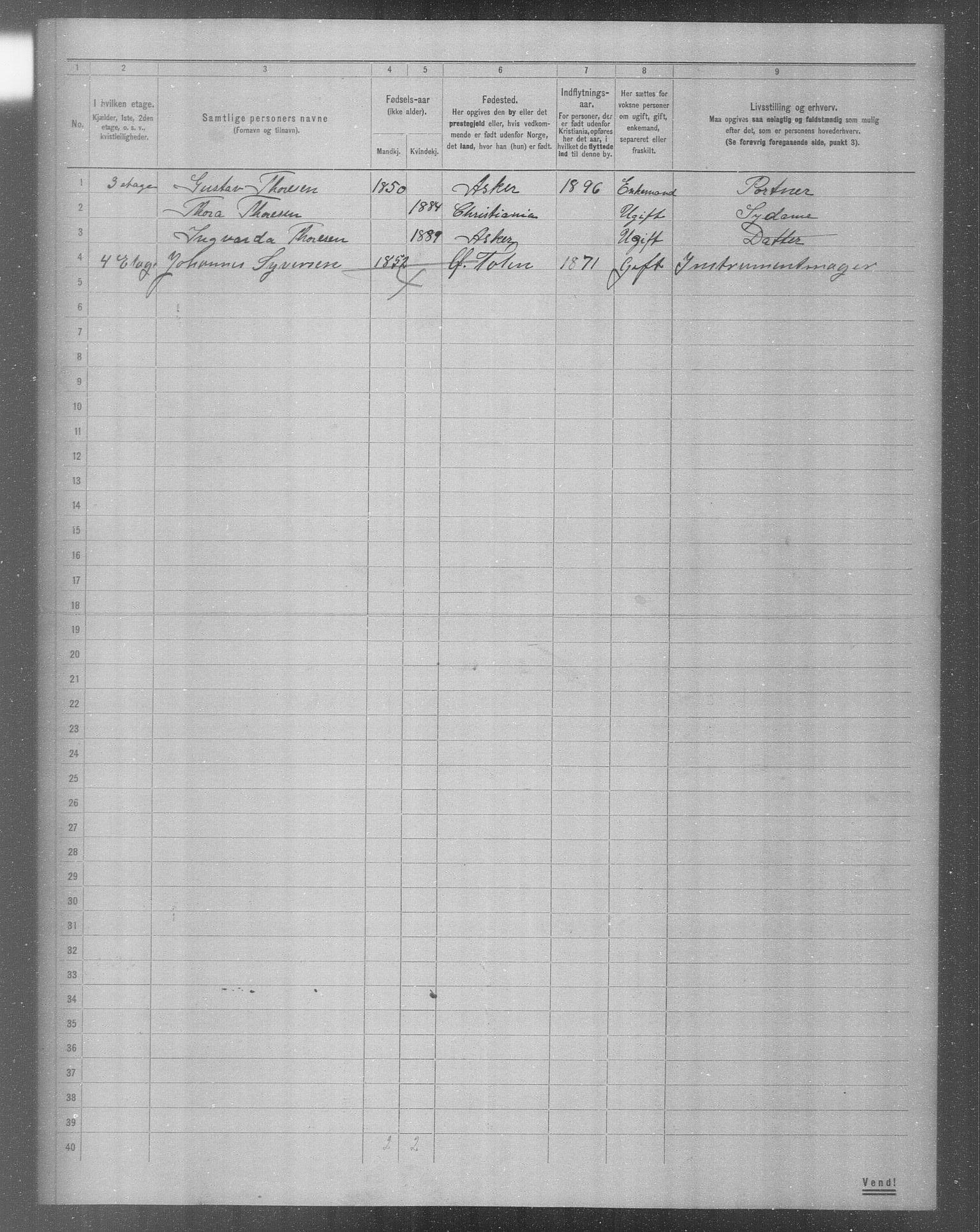 OBA, Municipal Census 1904 for Kristiania, 1904, p. 10118