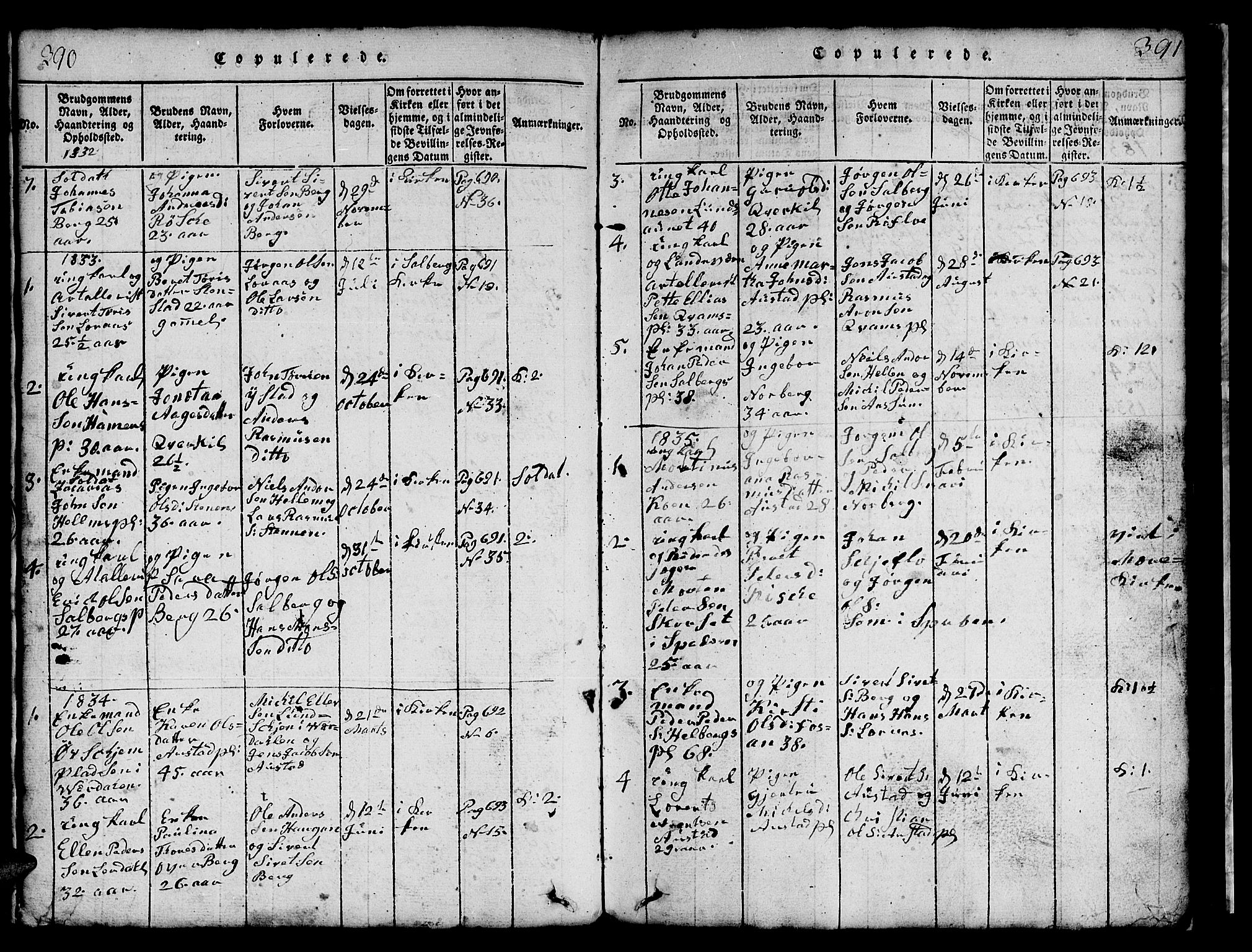 Ministerialprotokoller, klokkerbøker og fødselsregistre - Nord-Trøndelag, AV/SAT-A-1458/731/L0310: Parish register (copy) no. 731C01, 1816-1874, p. 390-391