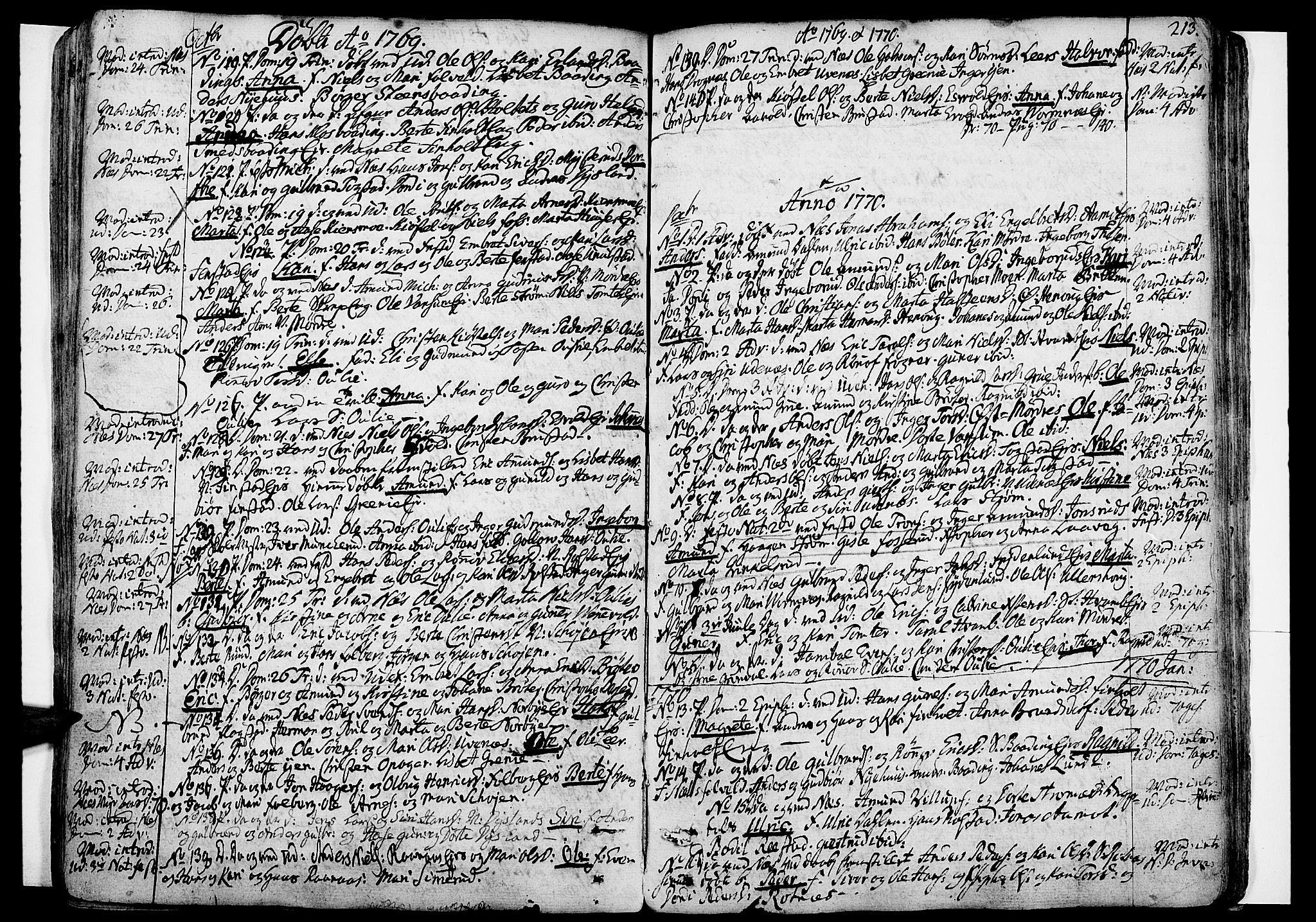 Nes prestekontor Kirkebøker, SAO/A-10410/F/Fa/L0003: Parish register (official) no. I 3, 1734-1781, p. 213