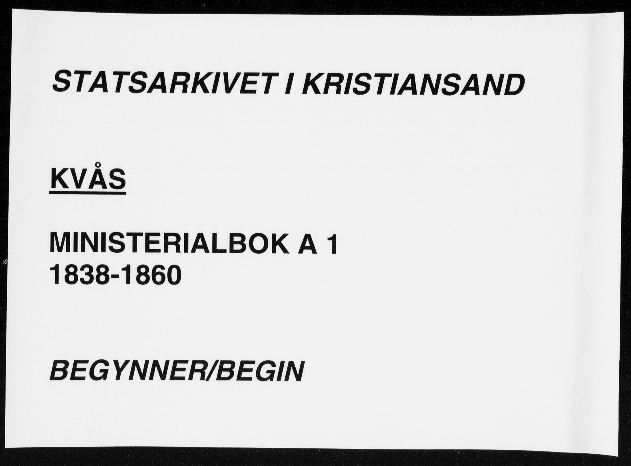 Lyngdal sokneprestkontor, SAK/1111-0029/F/Fa/Fab/L0001: Parish register (official) no. A 1, 1838-1860