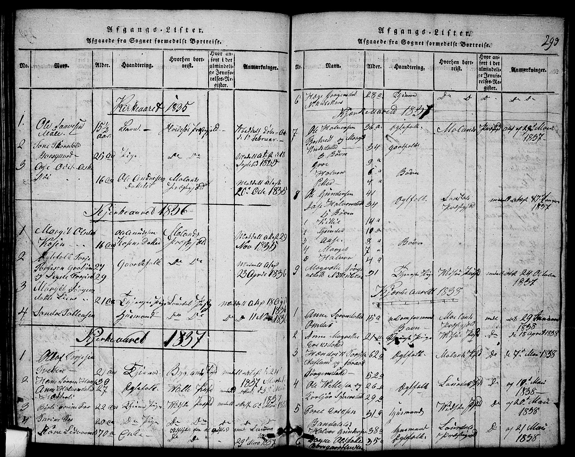 Mo kirkebøker, SAKO/A-286/G/Gb/L0001: Parish register (copy) no. II 1, 1814-1843, p. 293