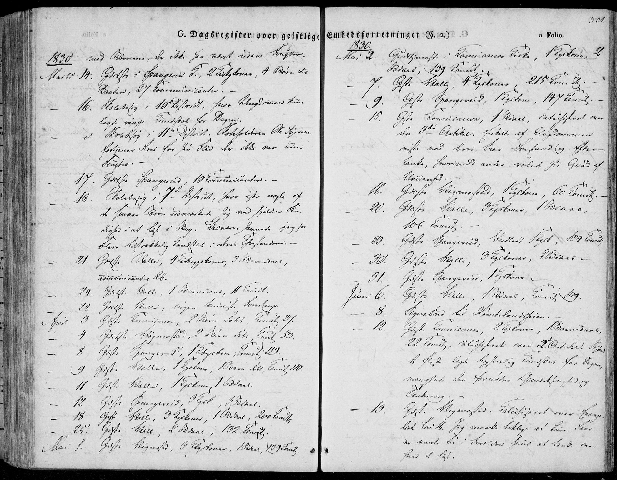 Sør-Audnedal sokneprestkontor, AV/SAK-1111-0039/F/Fa/Fab/L0006: Parish register (official) no. A 6, 1829-1855, p. 331