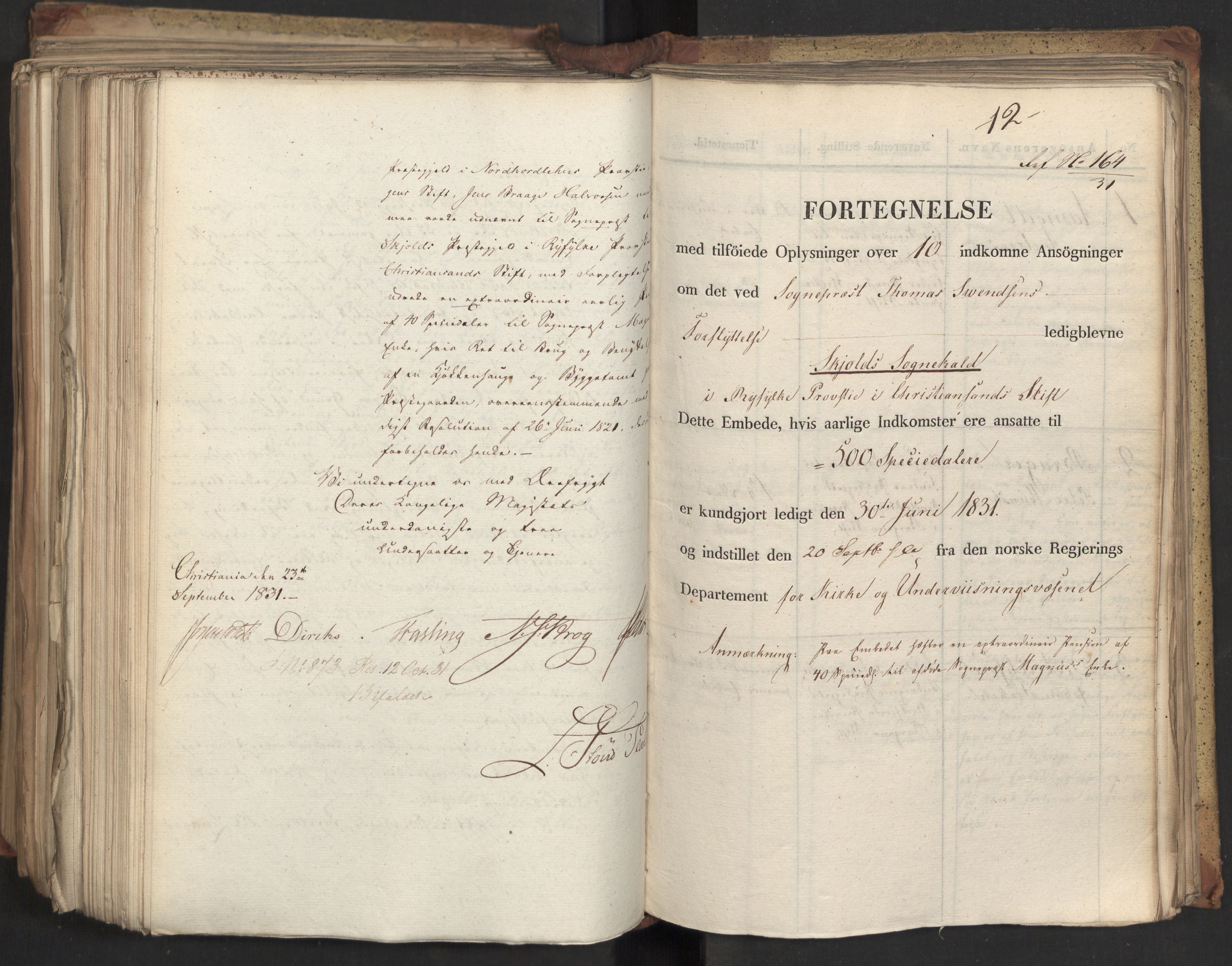 Statsrådsavdelingen i Stockholm, RA/S-1003/D/Da/L0073: Regjeringsinnstillinger nr. 1534-1699, 1831, p. 493