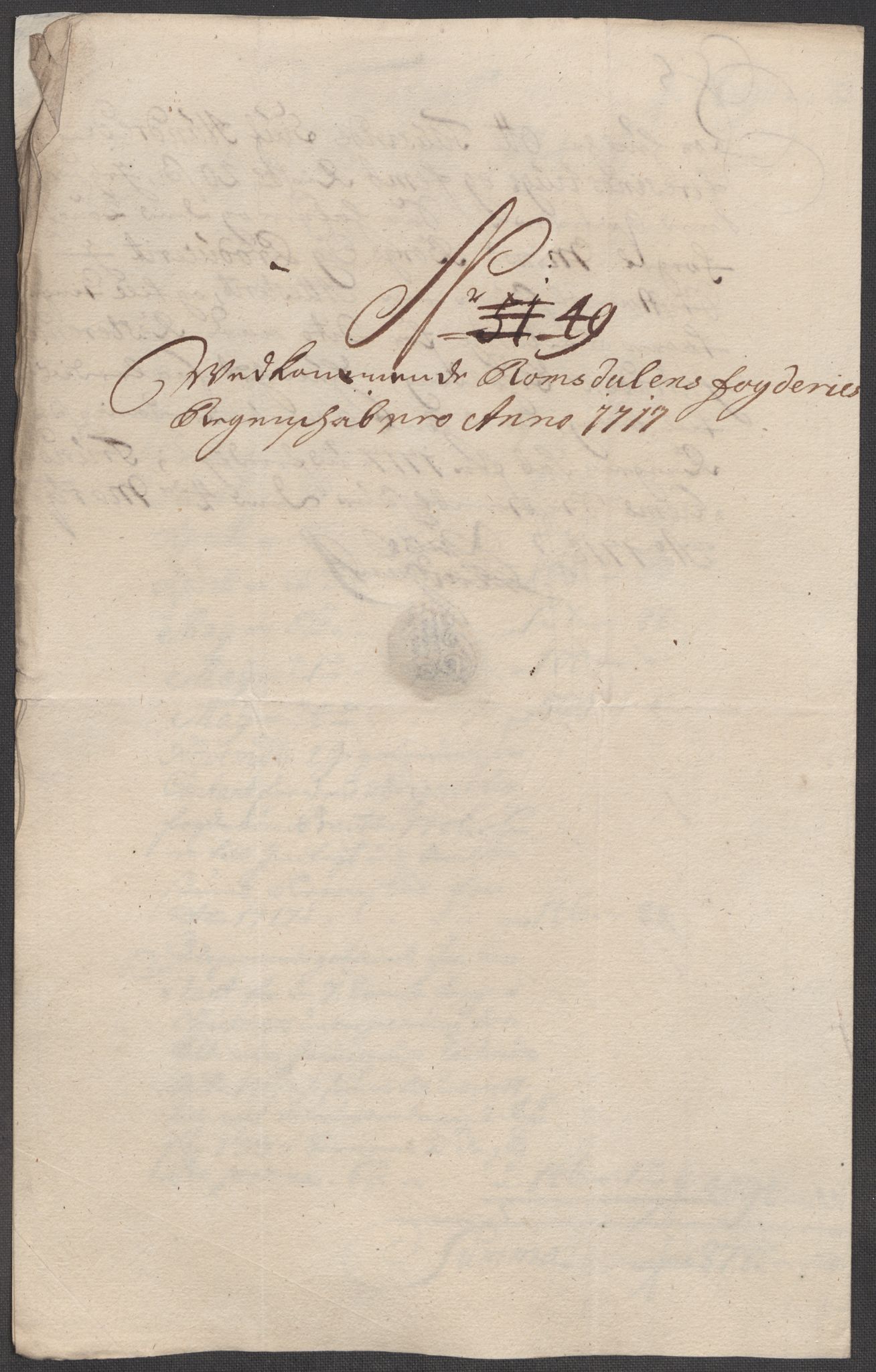 Rentekammeret inntil 1814, Reviderte regnskaper, Fogderegnskap, AV/RA-EA-4092/R55/L3664: Fogderegnskap Romsdal, 1717, p. 241