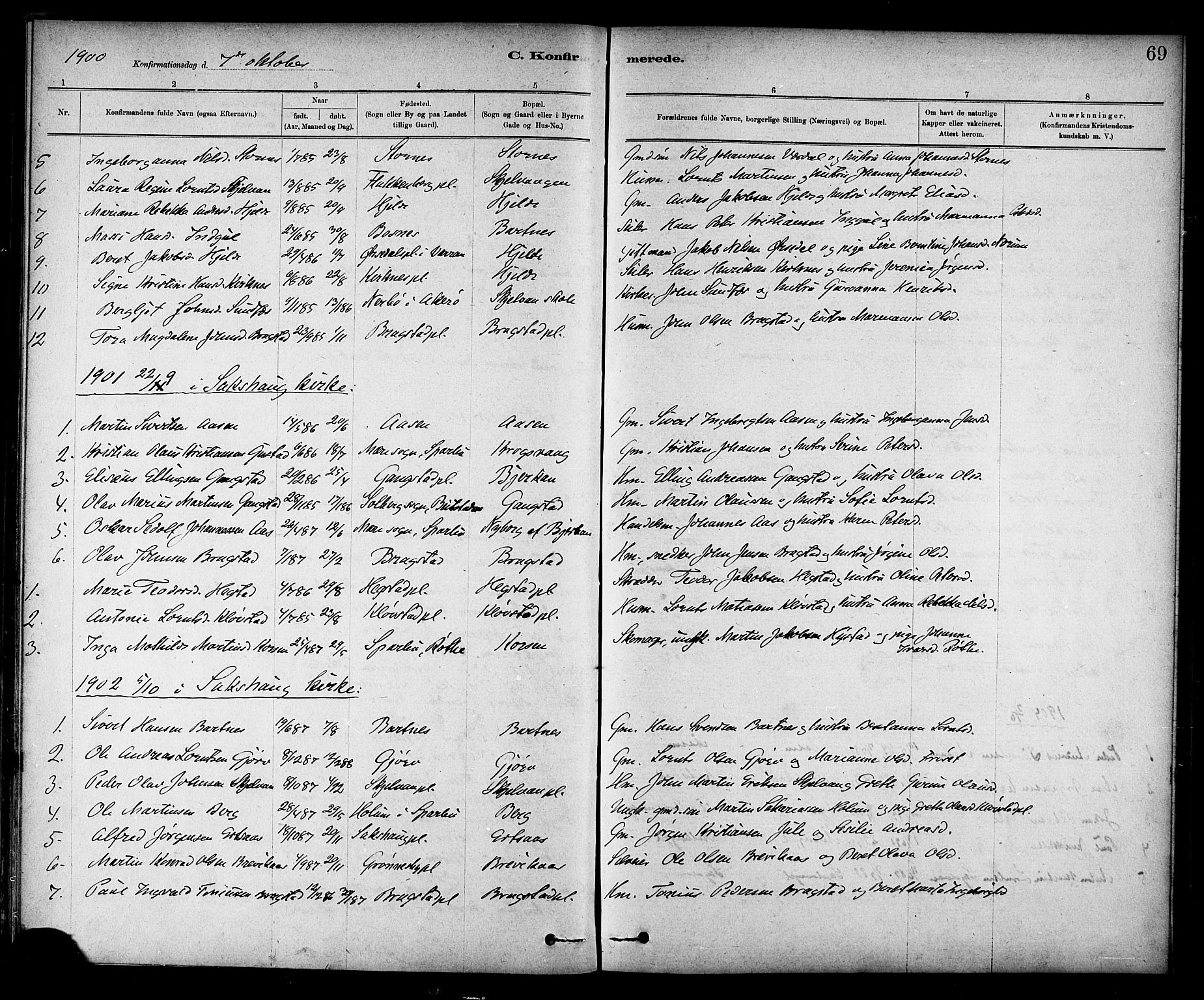 Ministerialprotokoller, klokkerbøker og fødselsregistre - Nord-Trøndelag, SAT/A-1458/732/L0318: Parish register (copy) no. 732C02, 1881-1911, p. 69